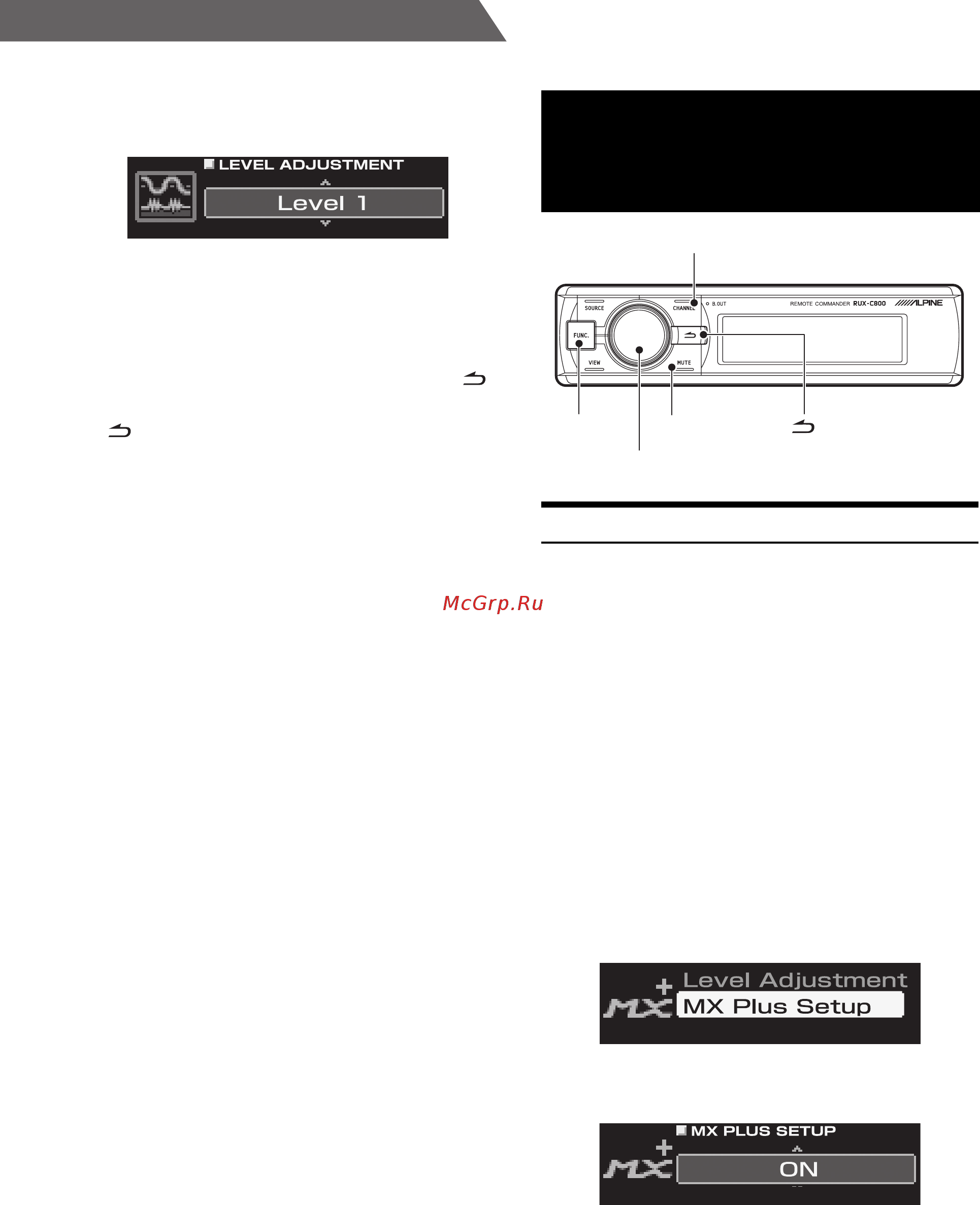 Alpine RUX-C800 [46/67] Audio setup adjustment
