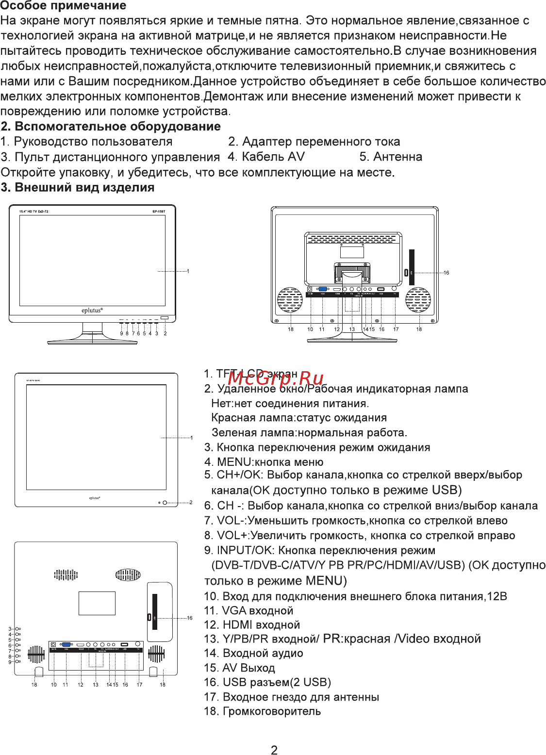 Eplutus EP-158T Инструкция по эксплуатации онлайн [4/12] 395274