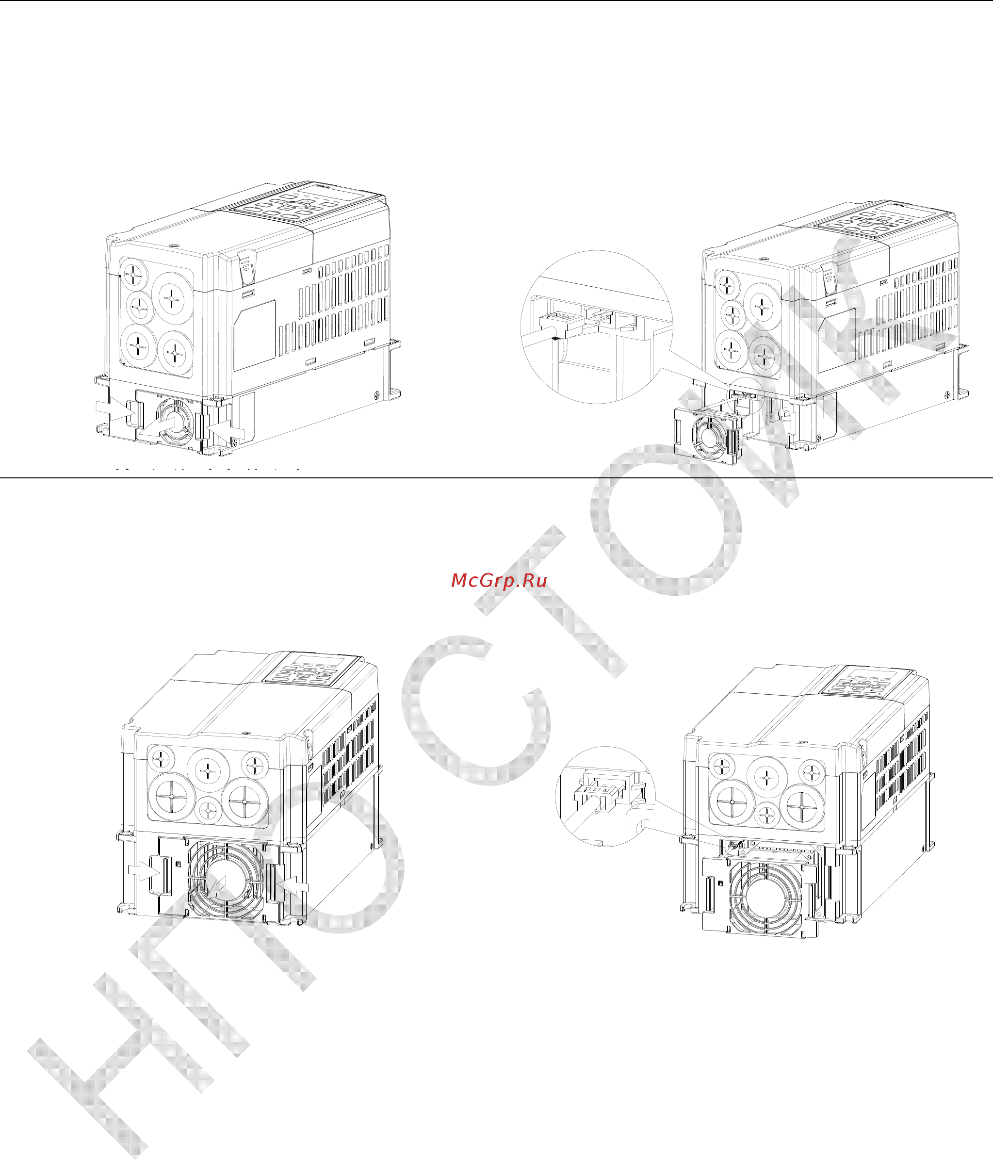 Delta Electronics VFD220CP4EB-21 [128/604] Демонтаж вентиляторов