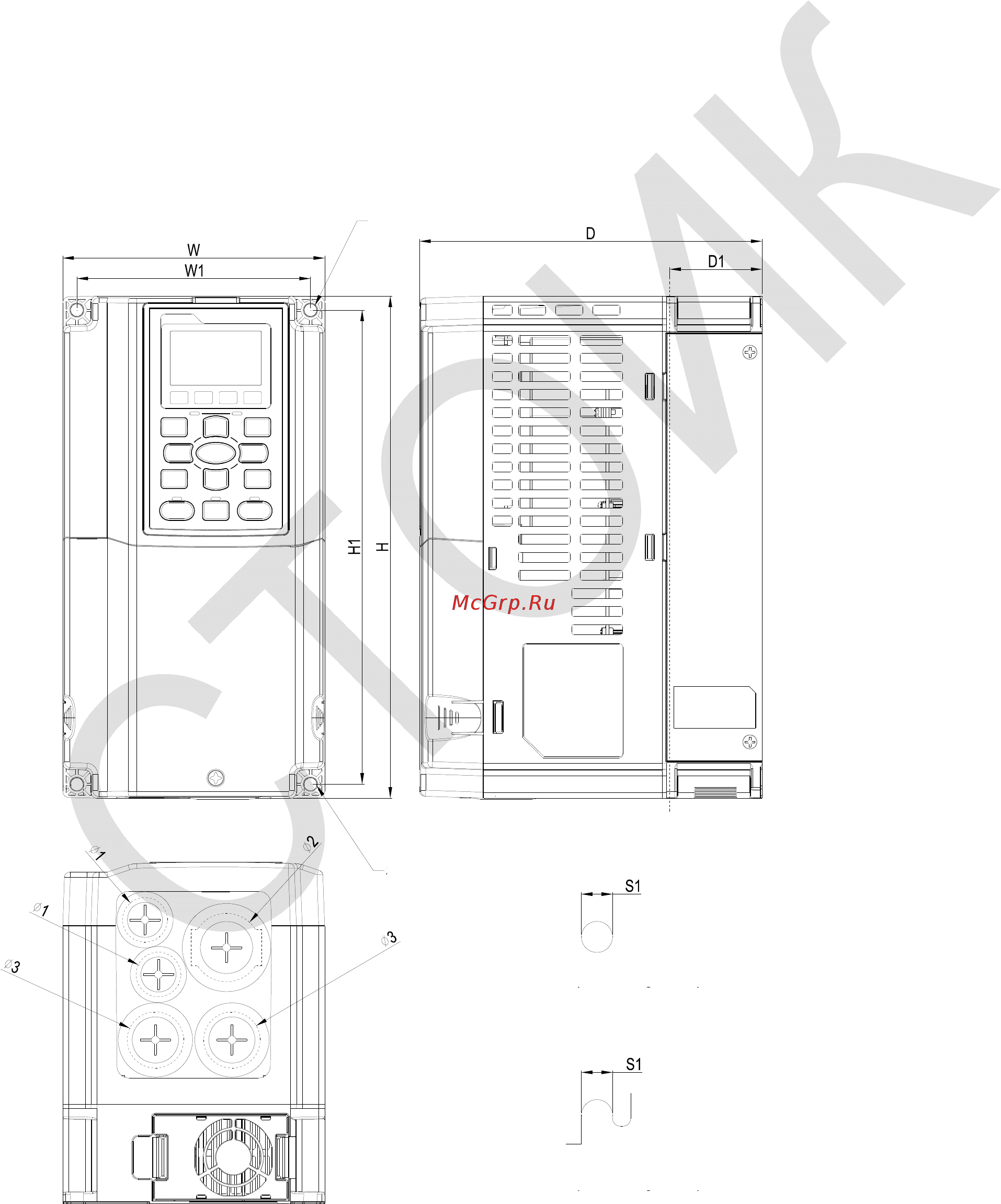 Delta Electronics VFD220CP4EB-21 [14/604] 6 размеры