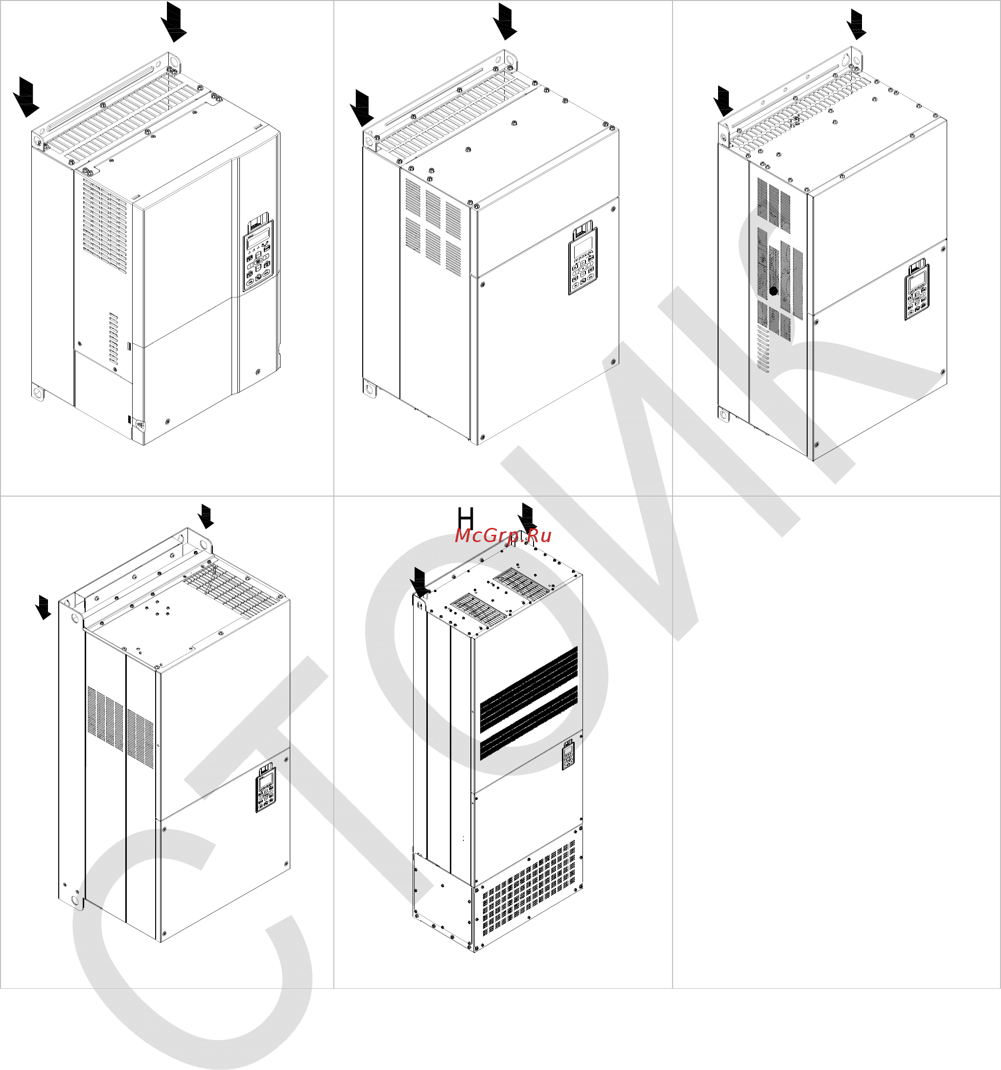 Delta Electronics VFD220CP4EB-21 [54/604] Транспортировочные отверстия