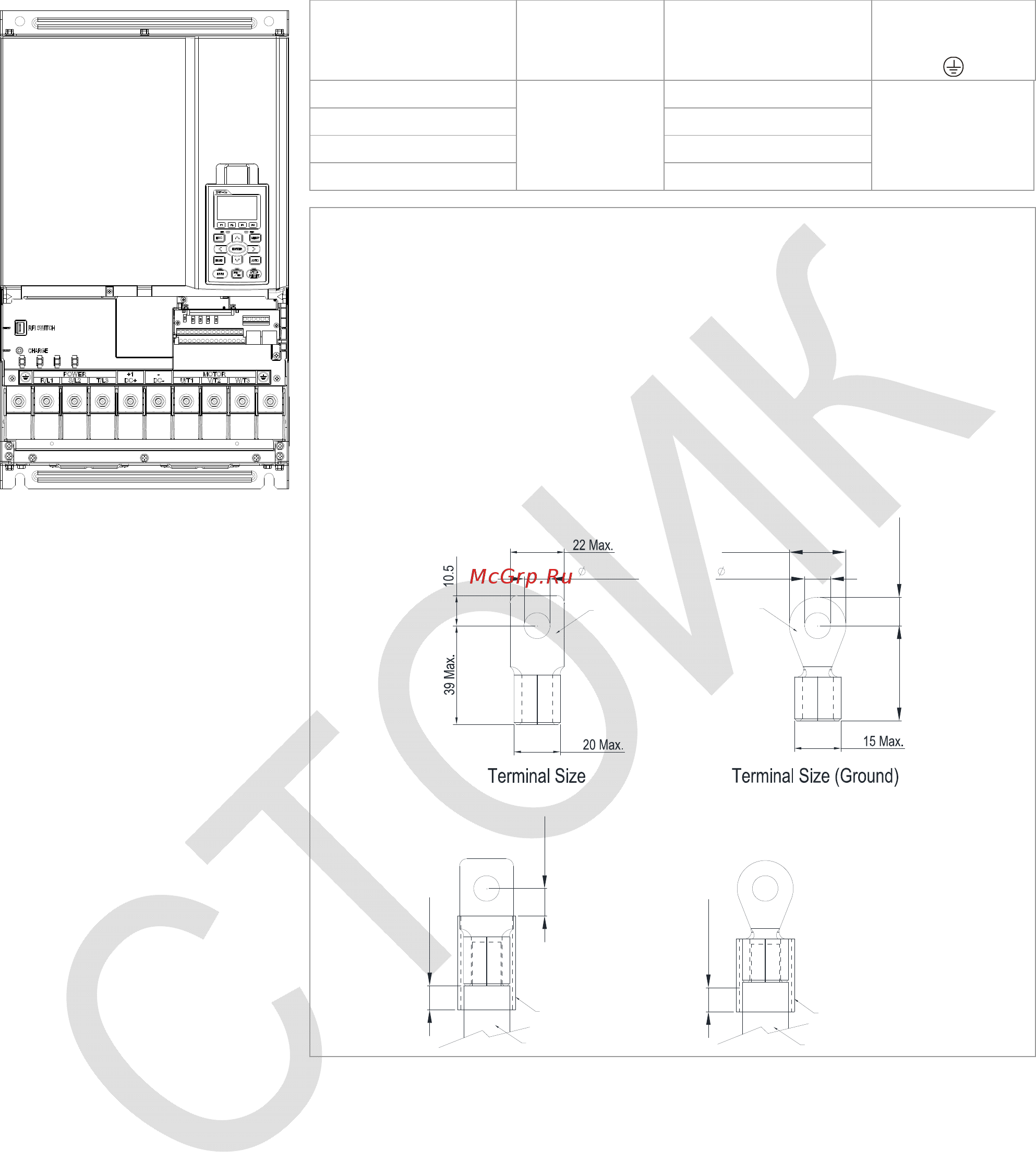 Delta Electronics VFD450CP63A-21 [72/604] Типоразмер d0