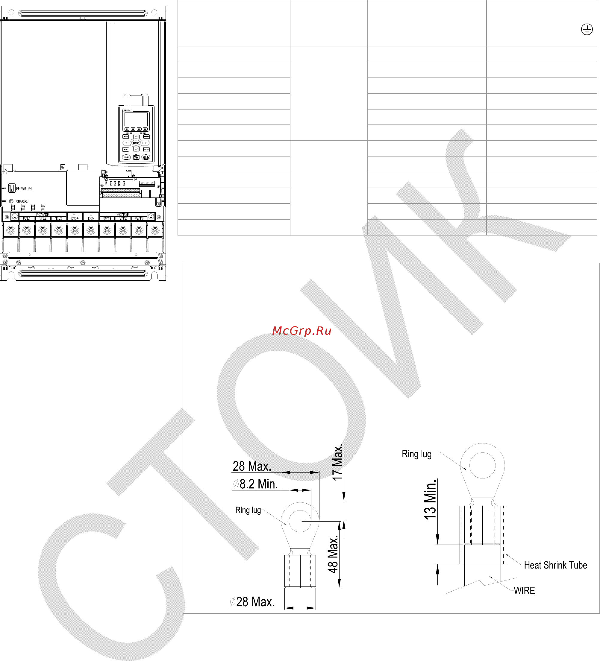 Delta Electronics VFD750CP43B-21 [85/604] R l1 s l2 t l3 u t1 v t2 w t3 1 dc dc