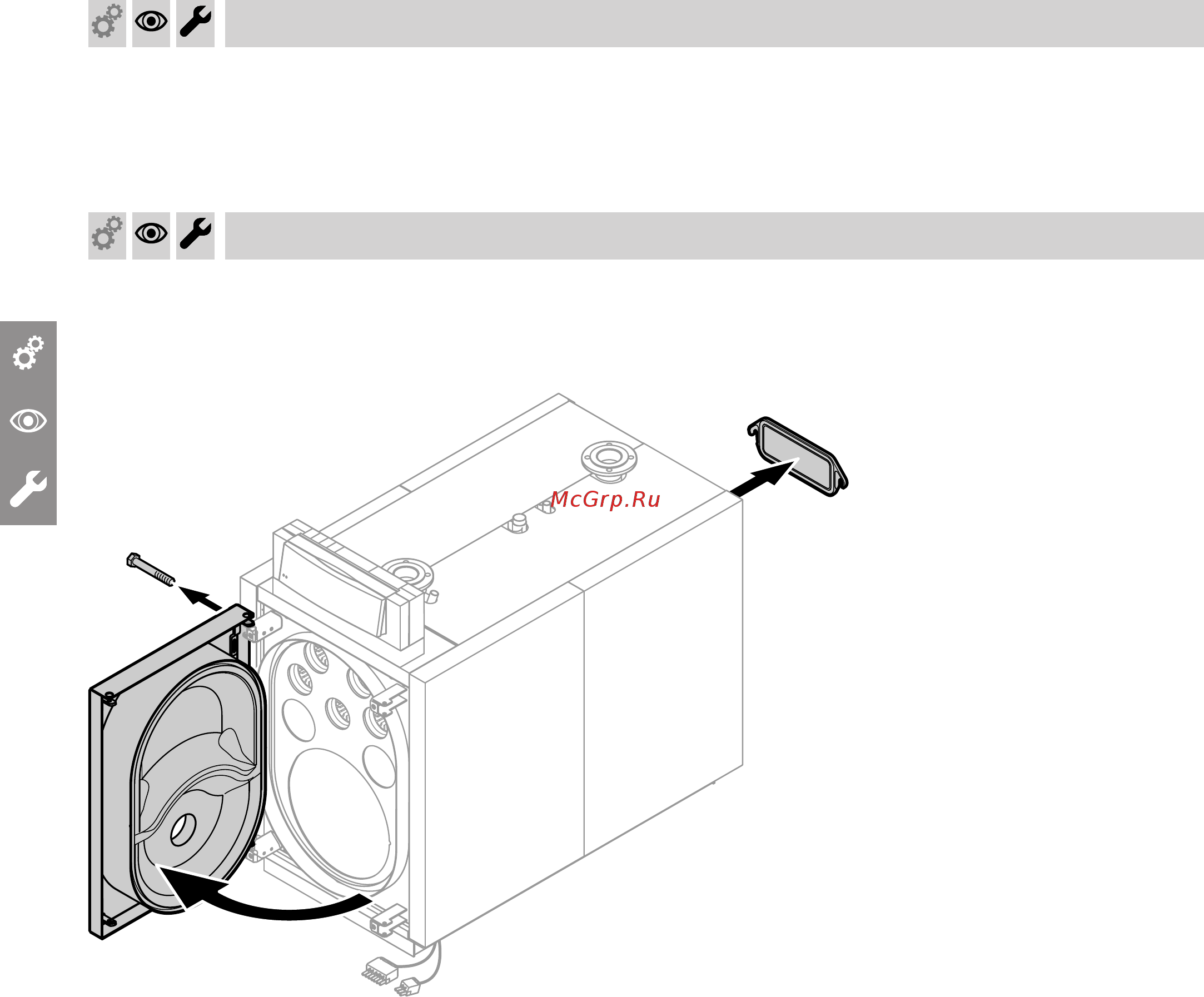 Viessmann Vitoplex 300 (напольн./комб.) 90-2000 кВт [8/32] Закрытие регулятора тяги vitoair при наличии