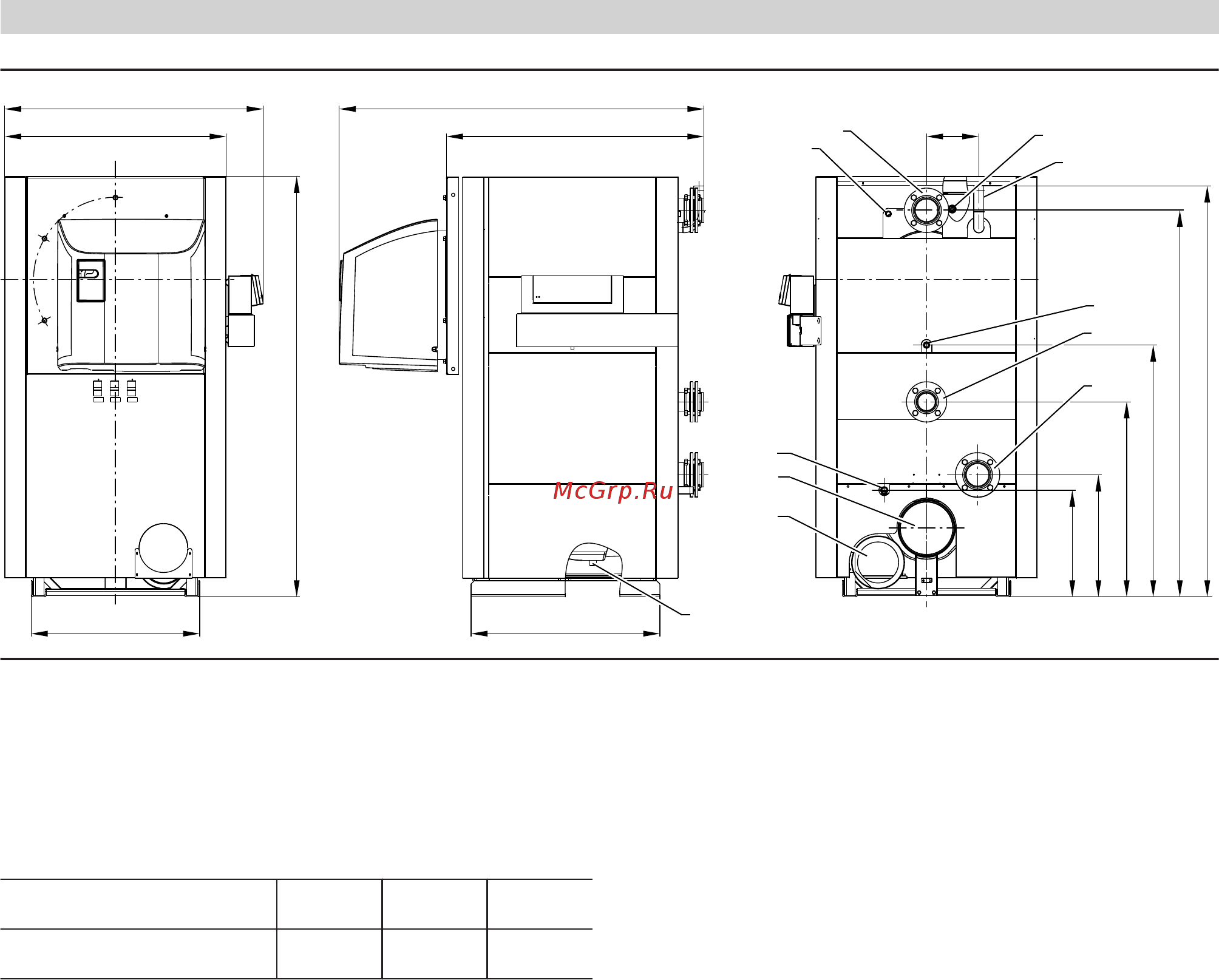 Viessmann Vitocrossal 300 CT3U (напол./газ) 400-630 кВт [4/10] Технические данные водогрейного котл