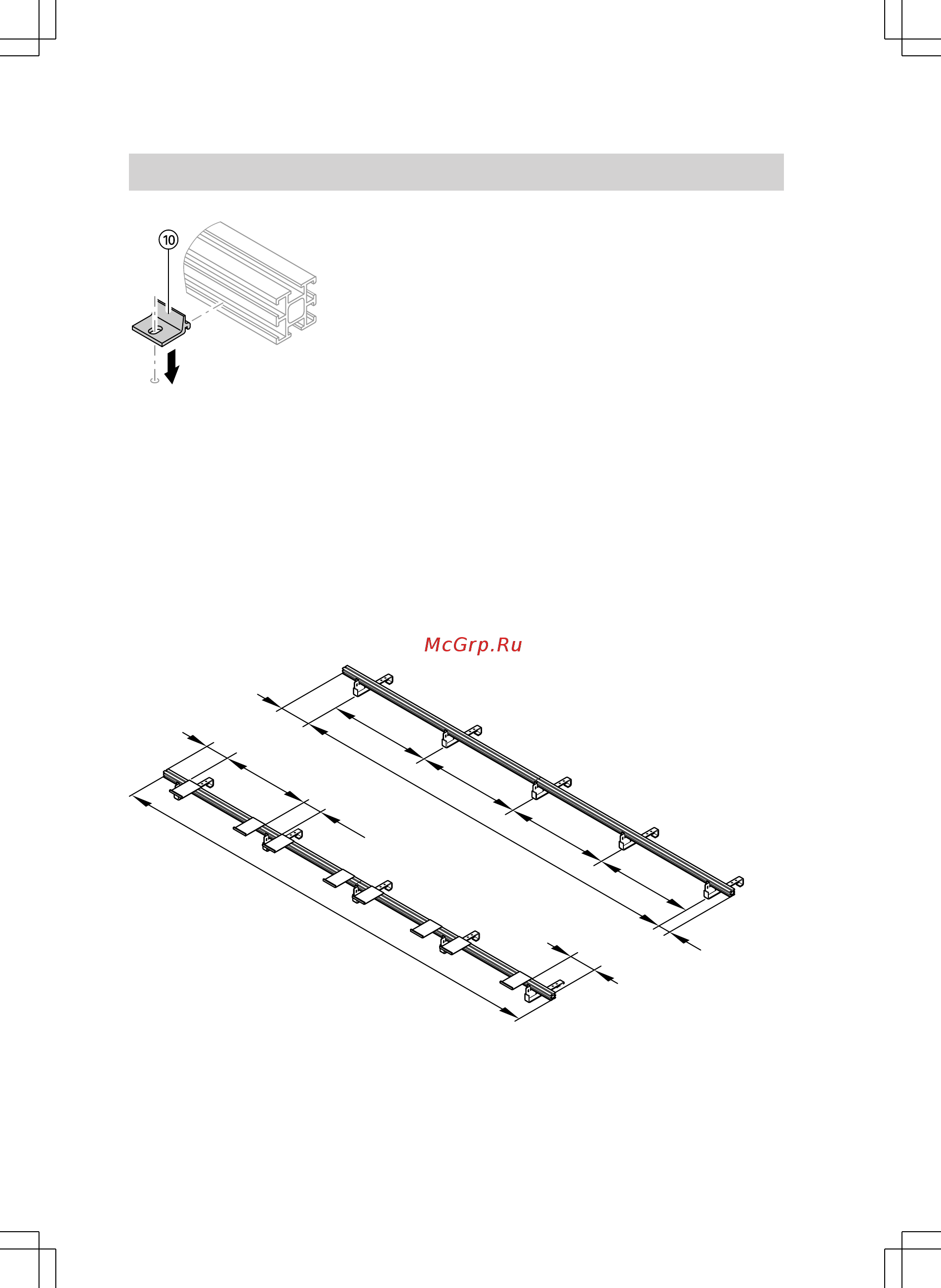Viessmann Vitosol 200-F [8/28] Распределение кровельных крюков или зажимных торце вых шпонок и монтажных листов