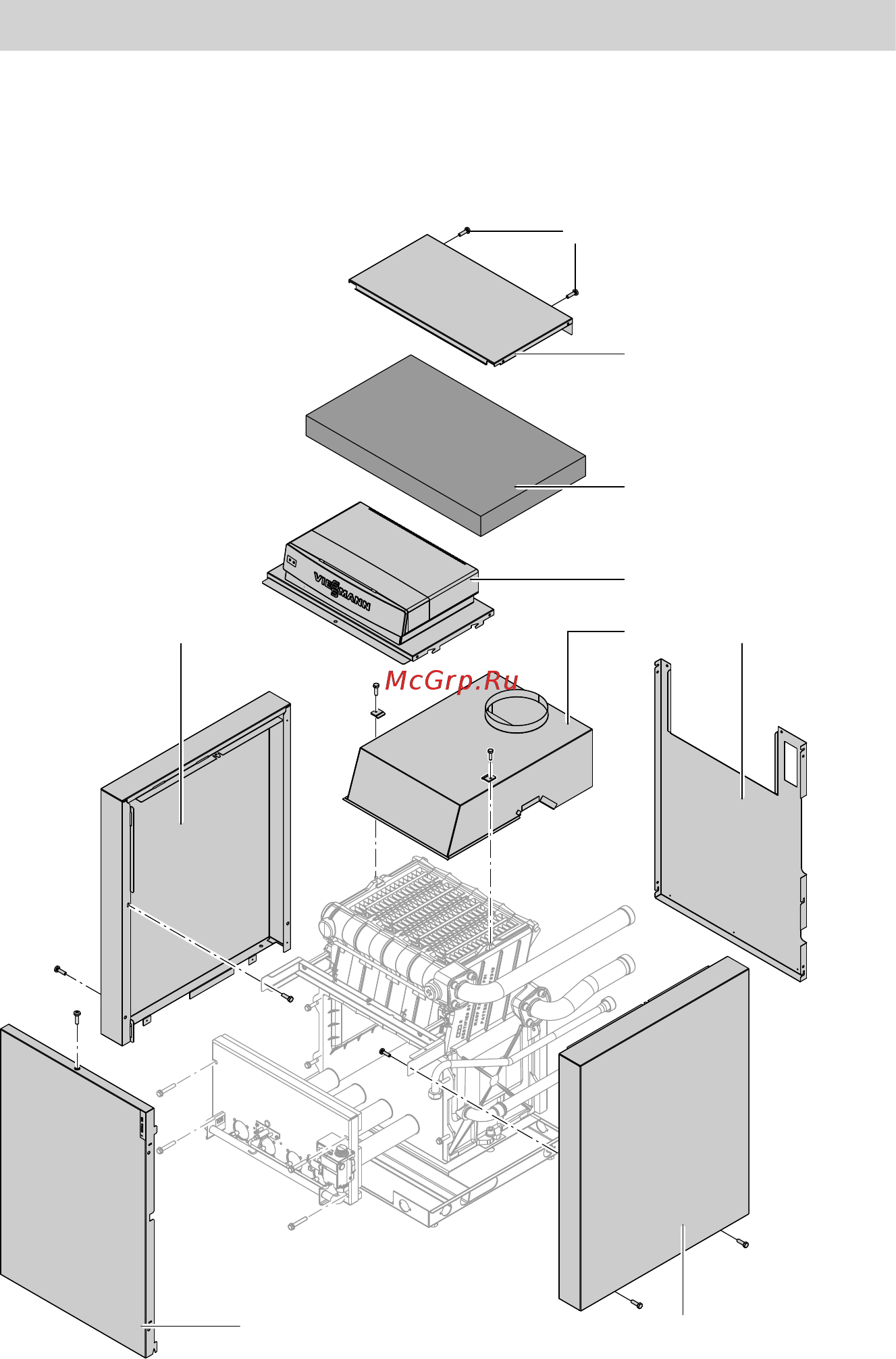 Viessmann Vitogas 100-F [19/44] Очистка теплообменных поверхностей при необходимости