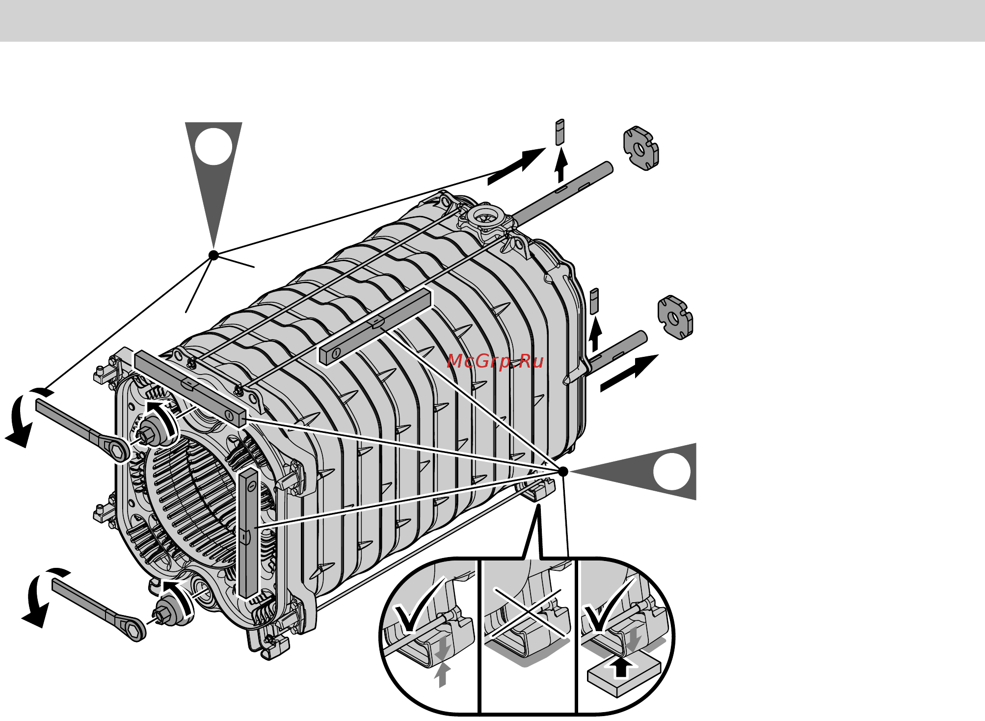 Viessmann Vitorond 200 [15/28] Снятие прессового инструмента и выравнивание положения водогрейного котла
