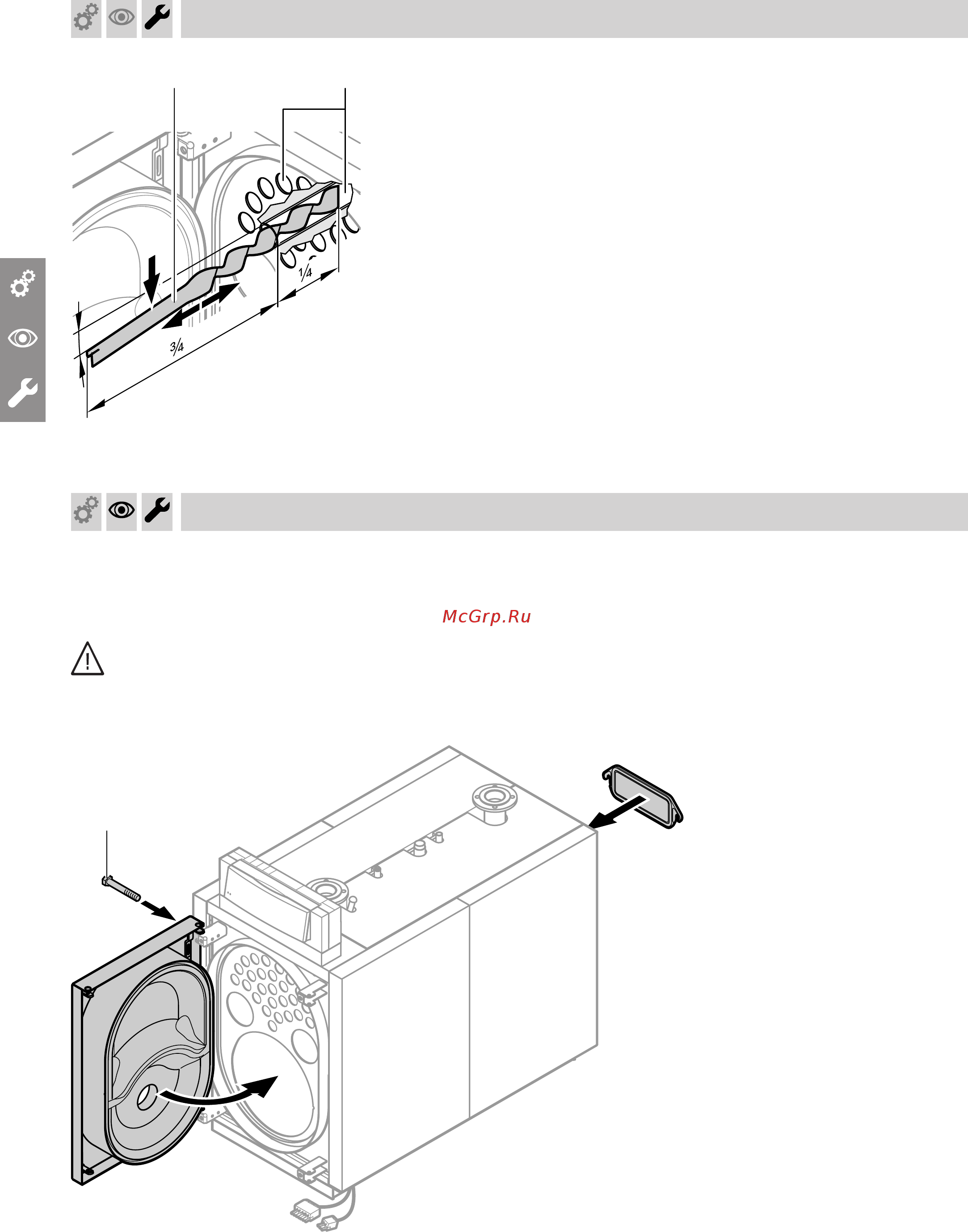 Viessmann Vitoplex 200 [10/28] Монтаж дверцы котла и крышки отверстия для чистки