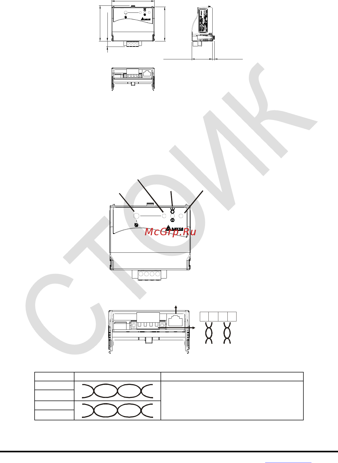 Delta Electronics VFD004E21T [265/342] B 0 размеры