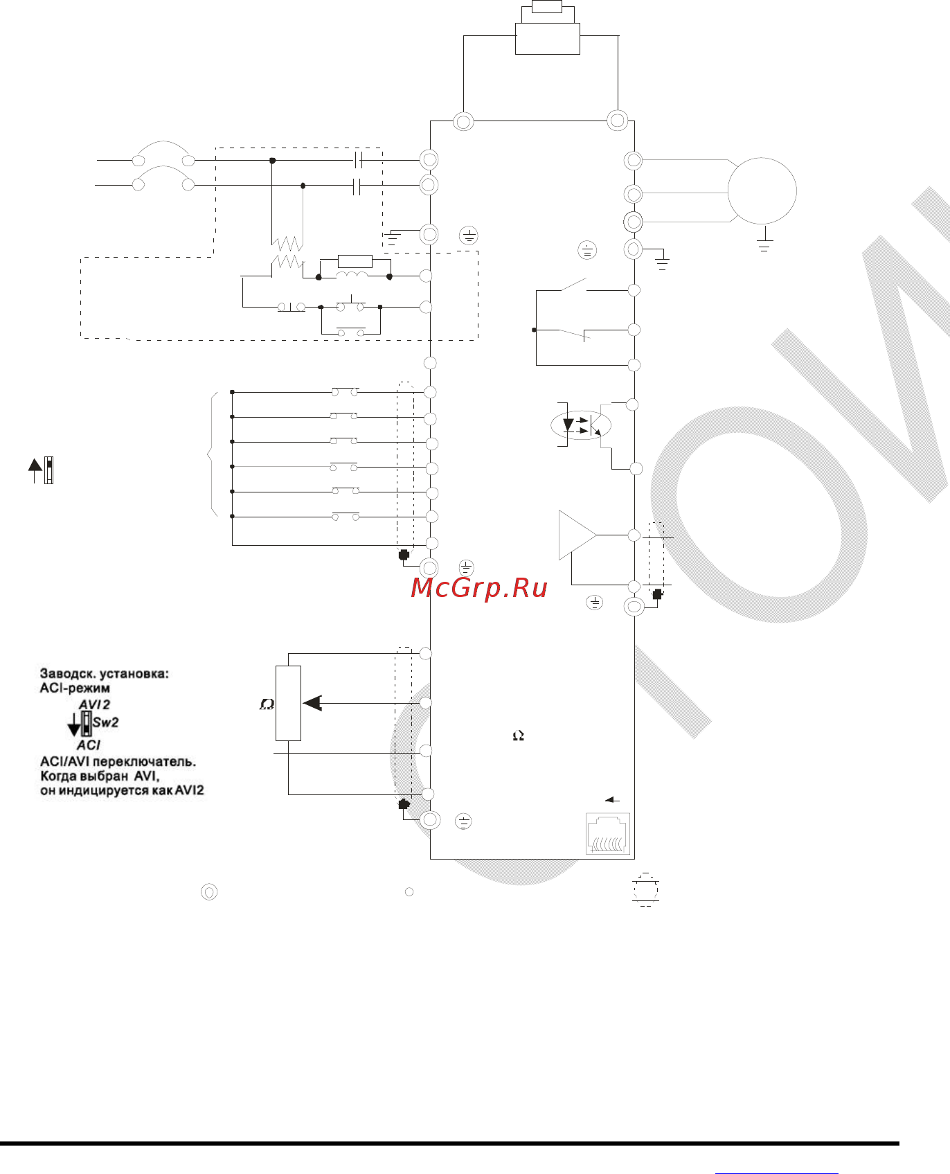 Delta Electronics VFD055E43A [29/342] Рисунок 1 схема для моделей