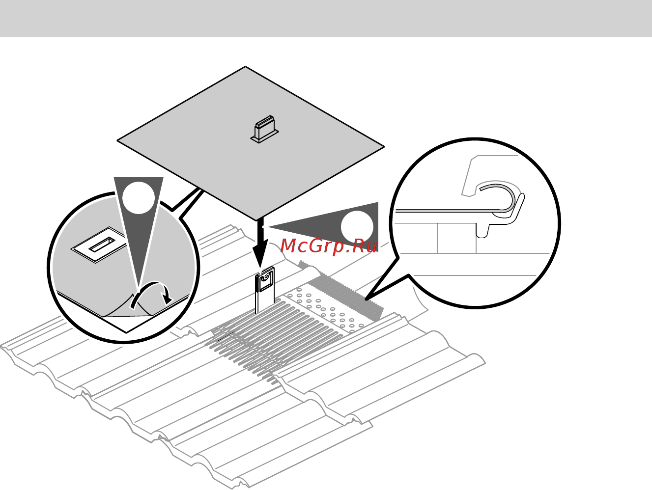 Viessmann Vitosol 200-T SPE [31/84] Монтаж на скатных крышах с помощью стропильных