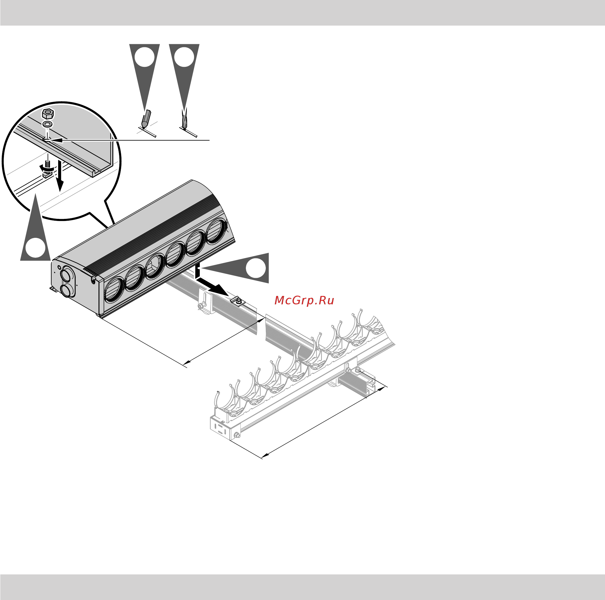 Viessmann Vitosol 300-T SP3B [22/68] Монтаж на скатных крышах с помощью стропильных анкеров