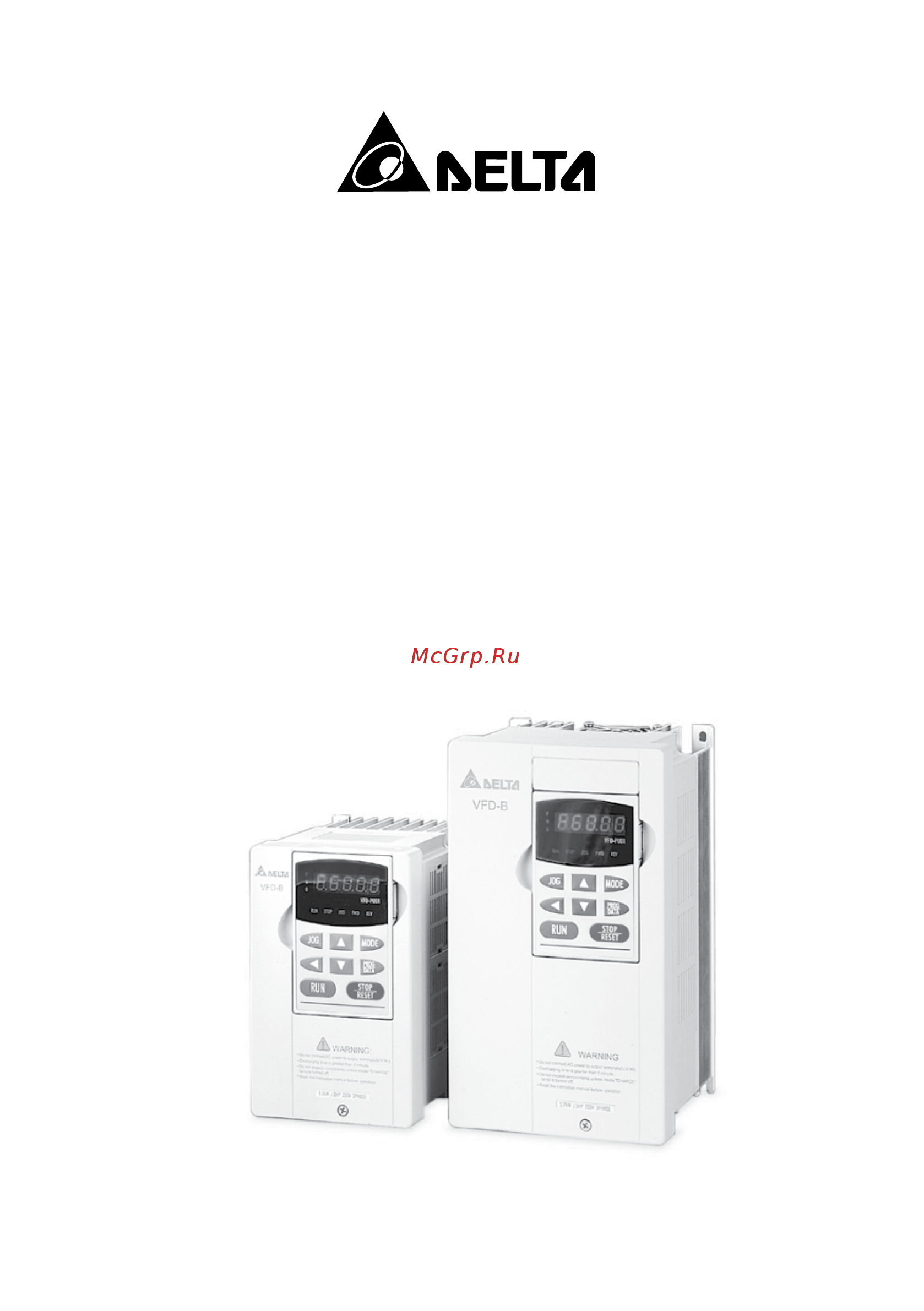Delta Electronics VFD007B43A Инструкция по эксплуатации онлайн