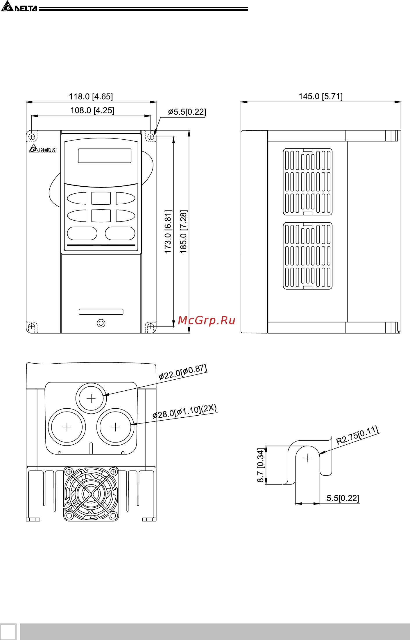 Delta Electronics VFD150B43A [16/208] Преобразователь частоты vfd b