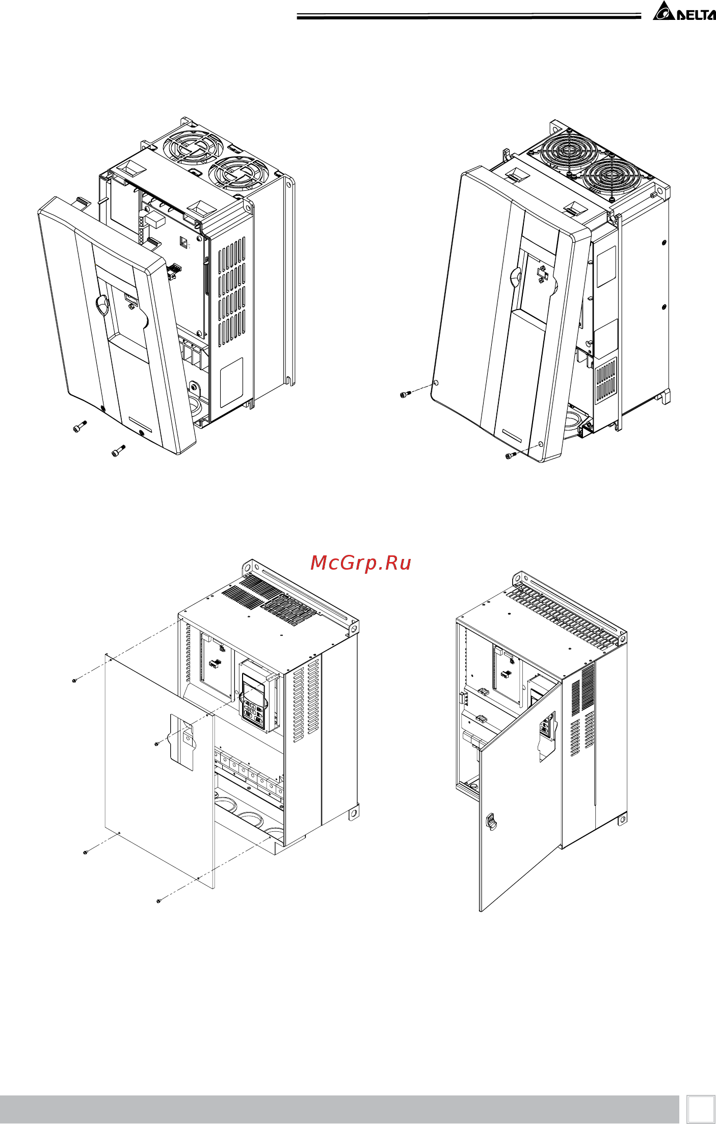 Delta Electronics VFD185B43A [25/208] Глава 5 установка и подключение