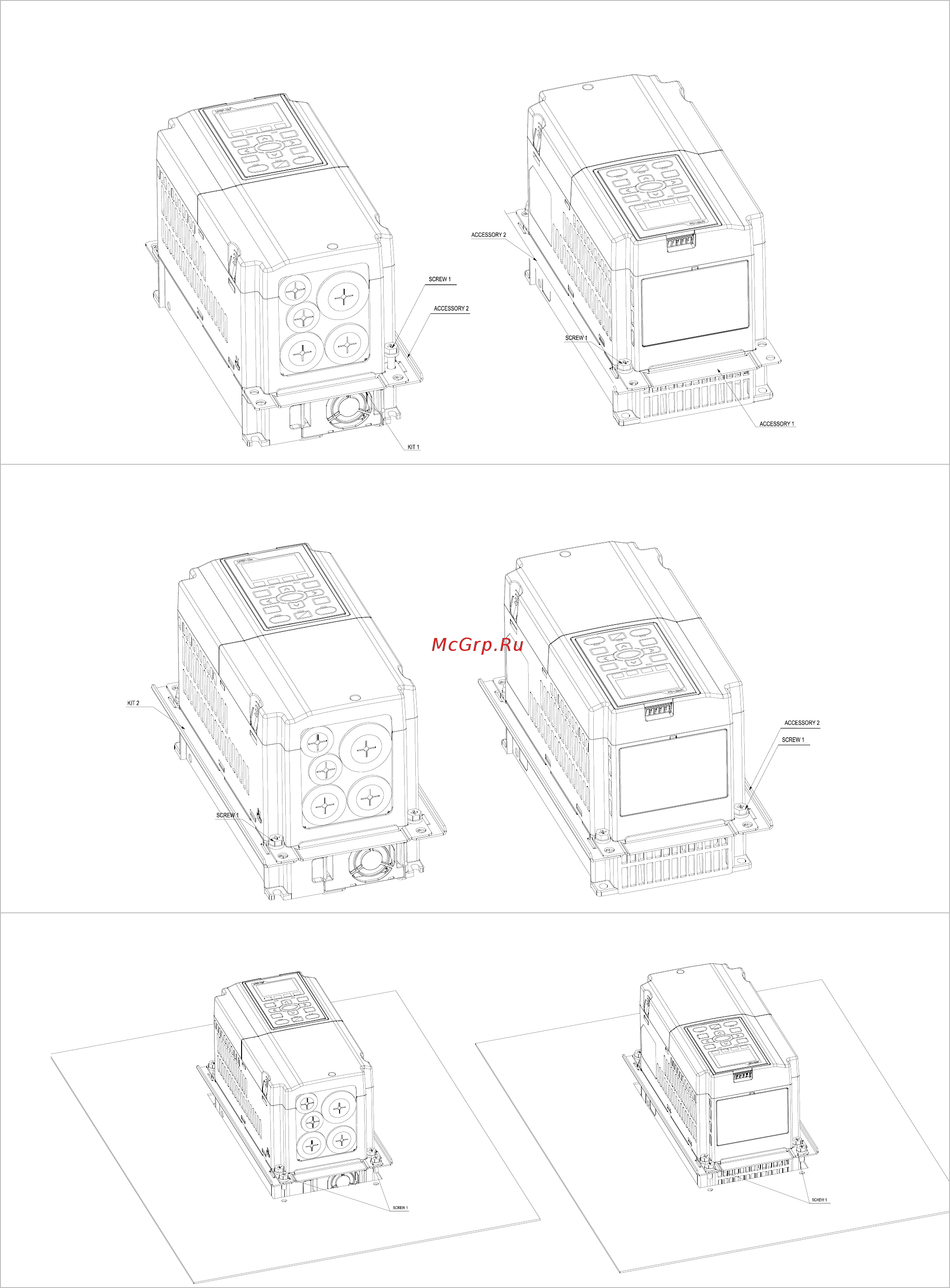 Delta Electronics VFD1600CH43A-21 [113/637] Монтаж mkc afm