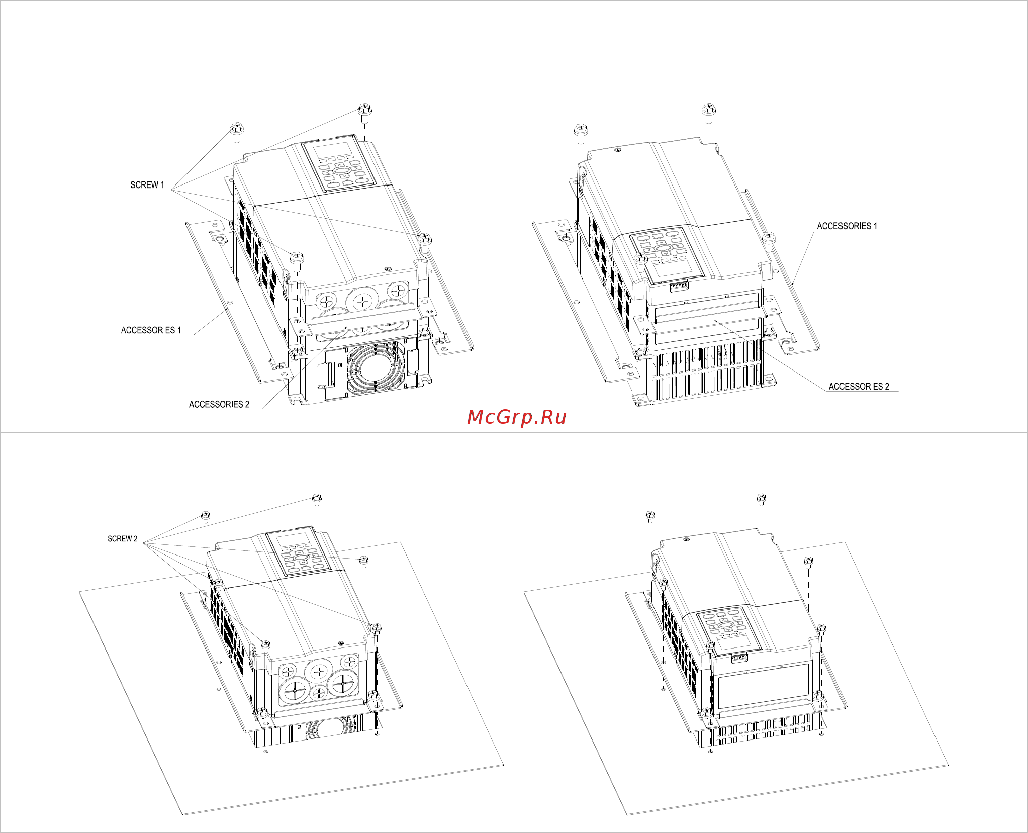 Delta Electronics VFD1600CH43A-21 [115/637] Монтаж mkc bfm