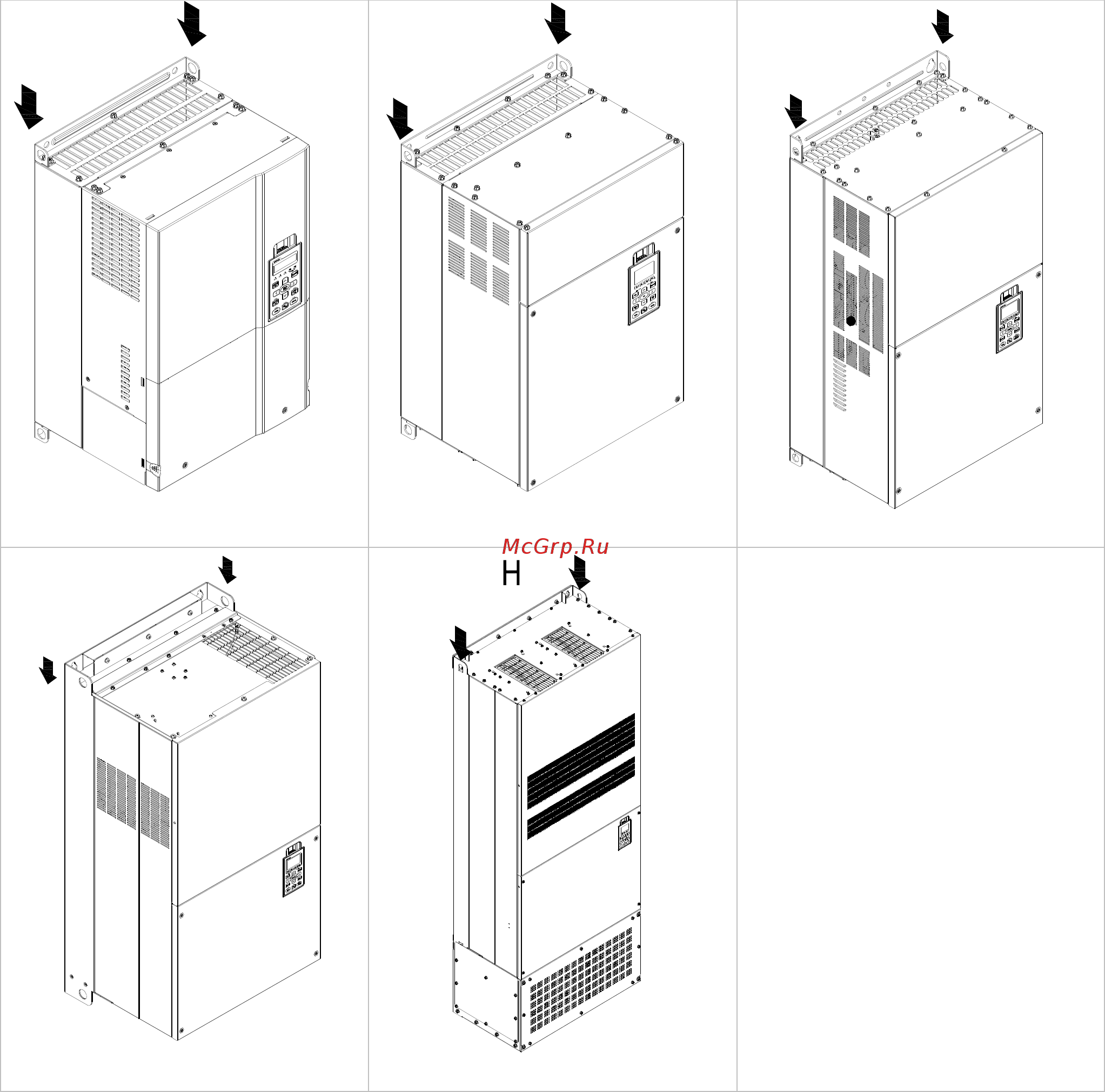Delta Electronics VFD1600CH43A-21 [44/637] Транспортировочные отверстия