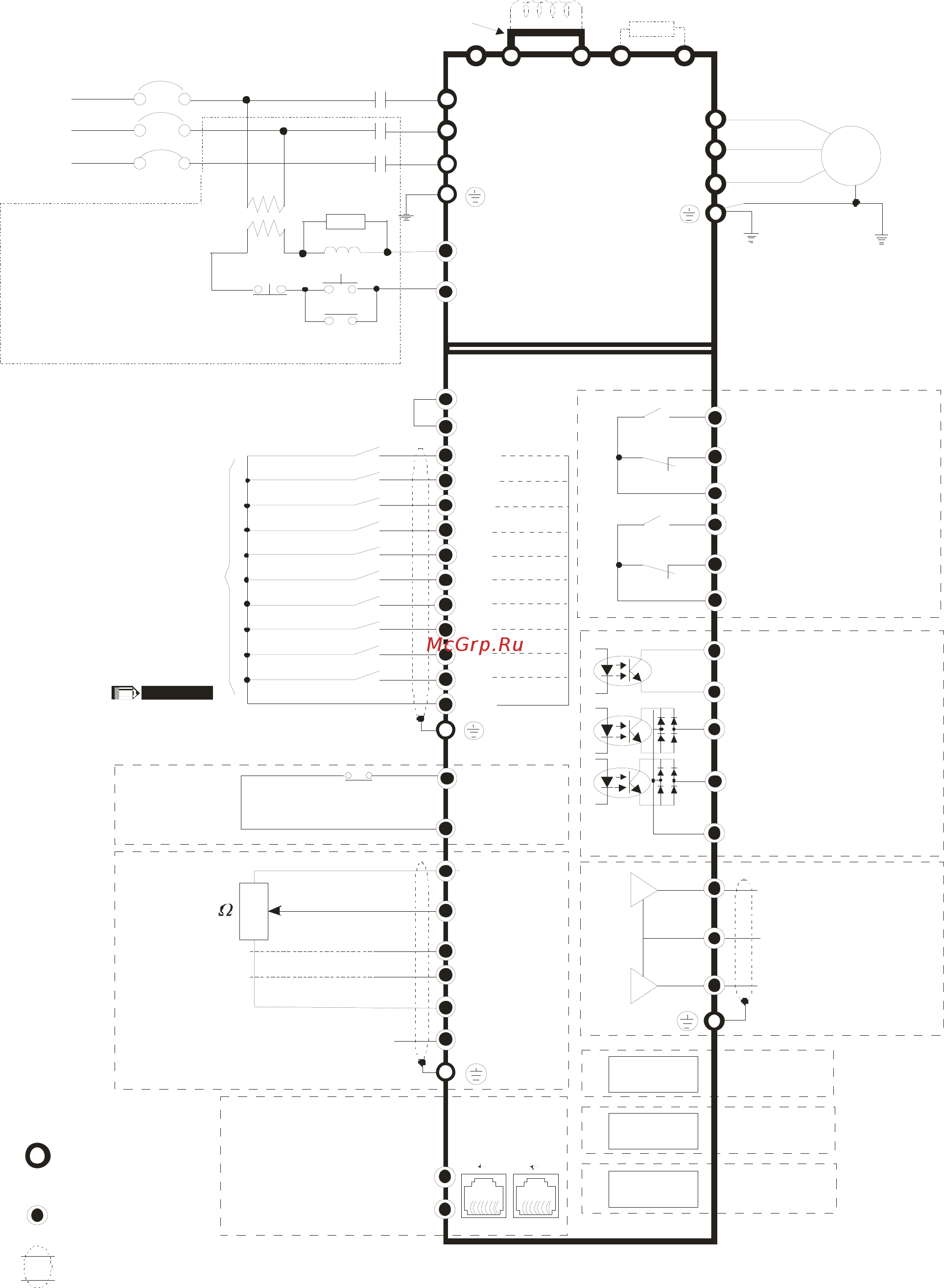 Delta Electronics VFD1600CH43A-21 [49/637] Схема подключения типоразмеровa c