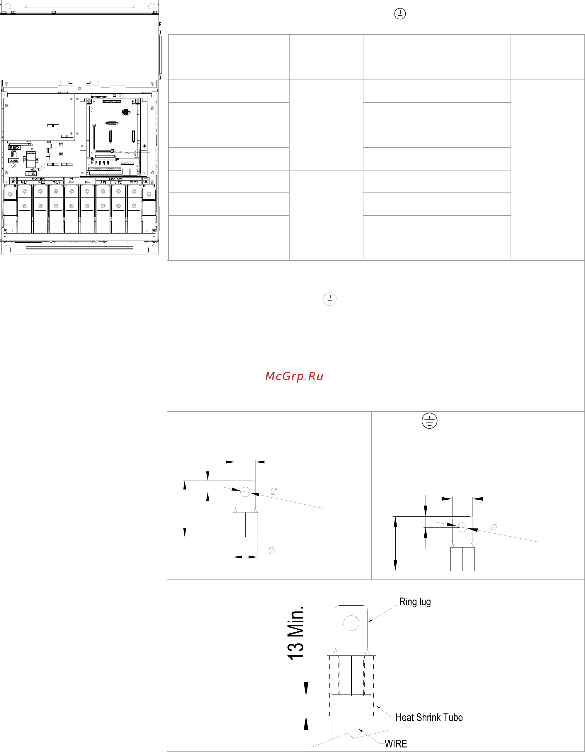 Delta Electronics VFD037CH4EA-21 [64/637] Типоразмер e силовые клеммы r l1 s l2 t l3 u t1 v t2 w t3 1 dc dc