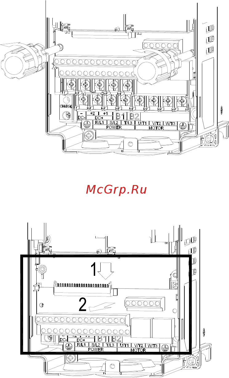 Delta Electronics VFD1600CH43A-21 [74/637] 3 демонтаж клеммной колодки