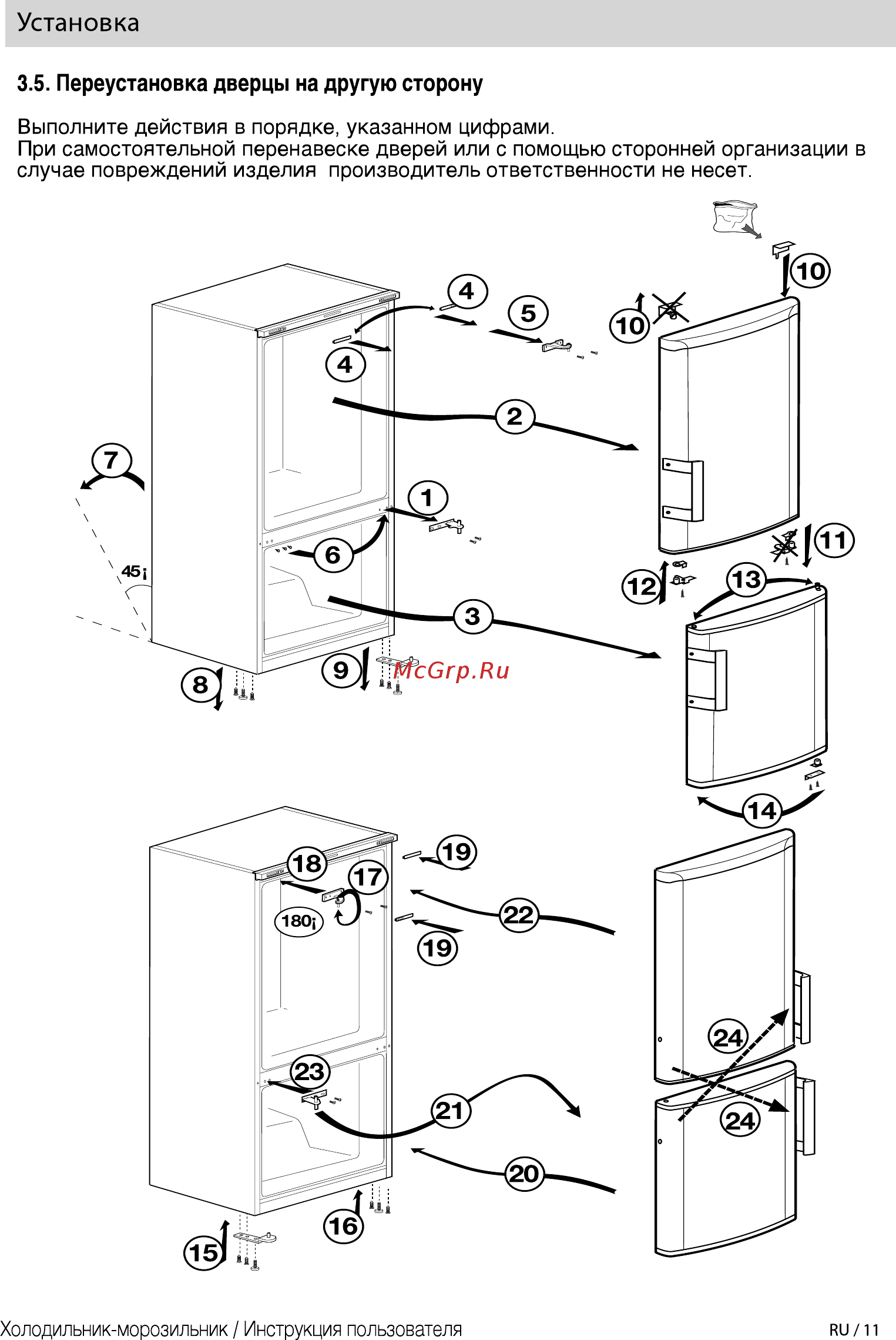 Beko RCNK365E20ZS [11/28] Установка