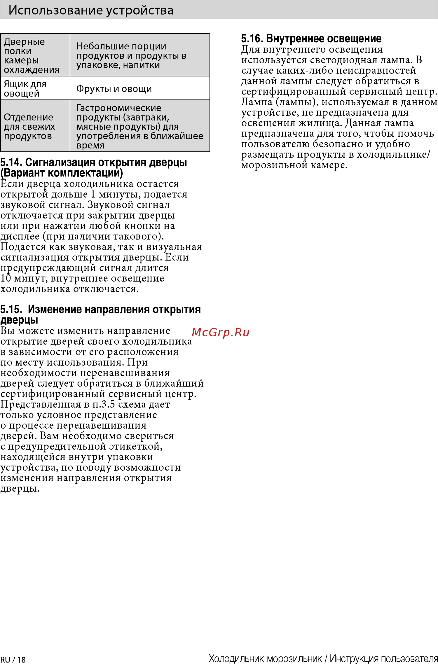 Beko RCNK365E20ZS [18/28] Использование устройства