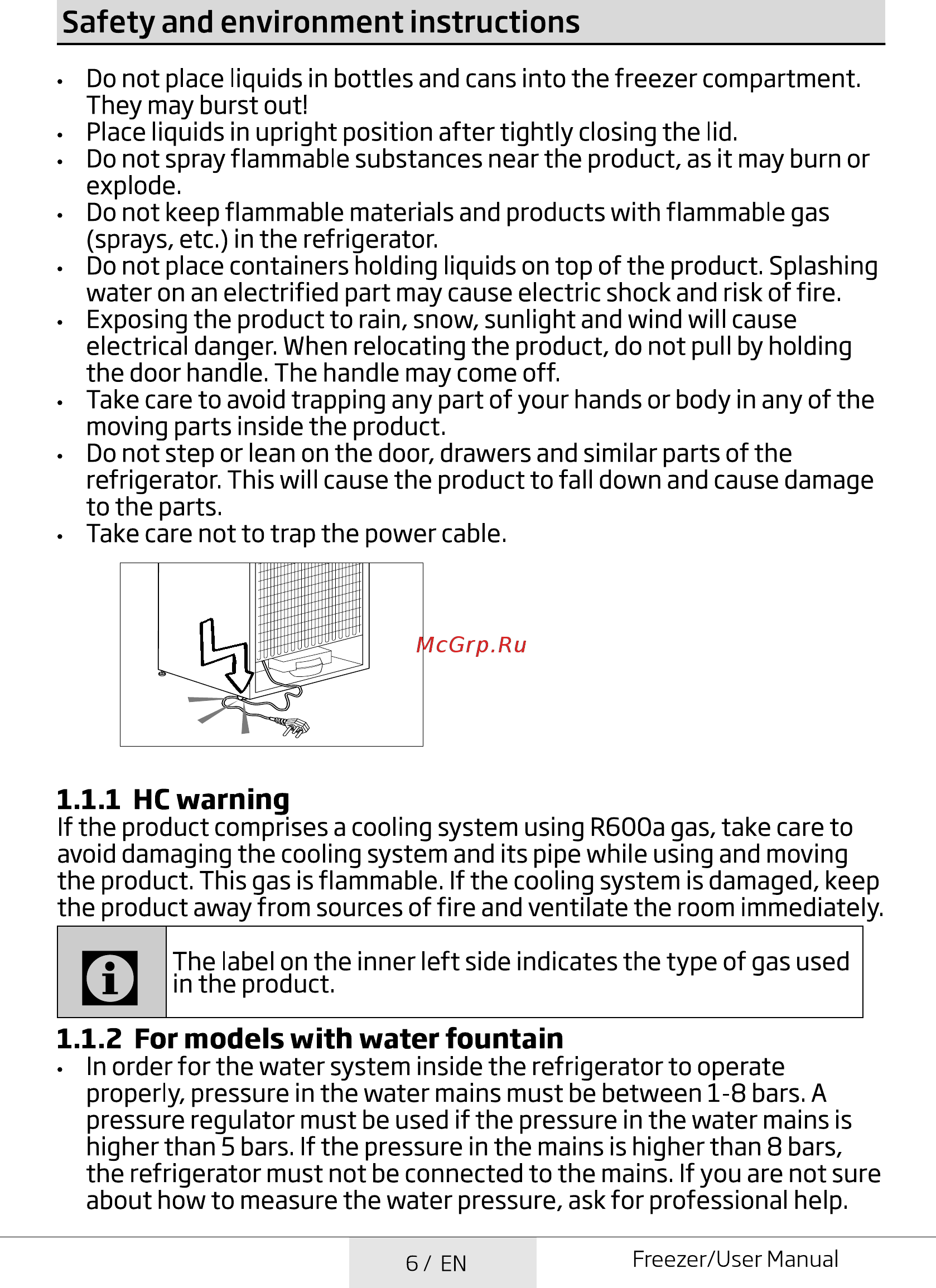 Beko RFNK290T21S [6/52] Hc warning