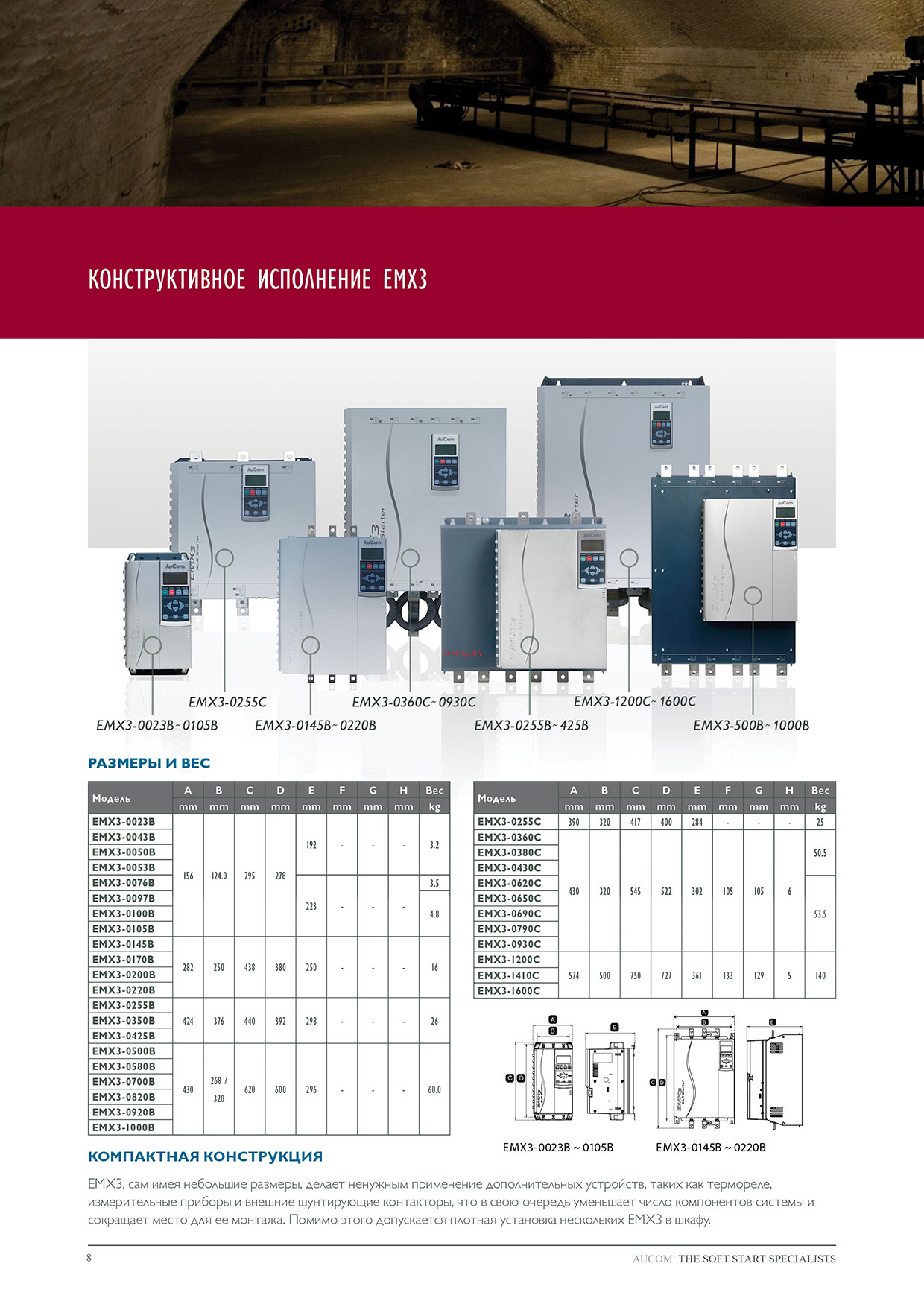 AuCom Electronics EMX3-0620C-V7-С1(С2)-H [8/12] Компактная конструкция
