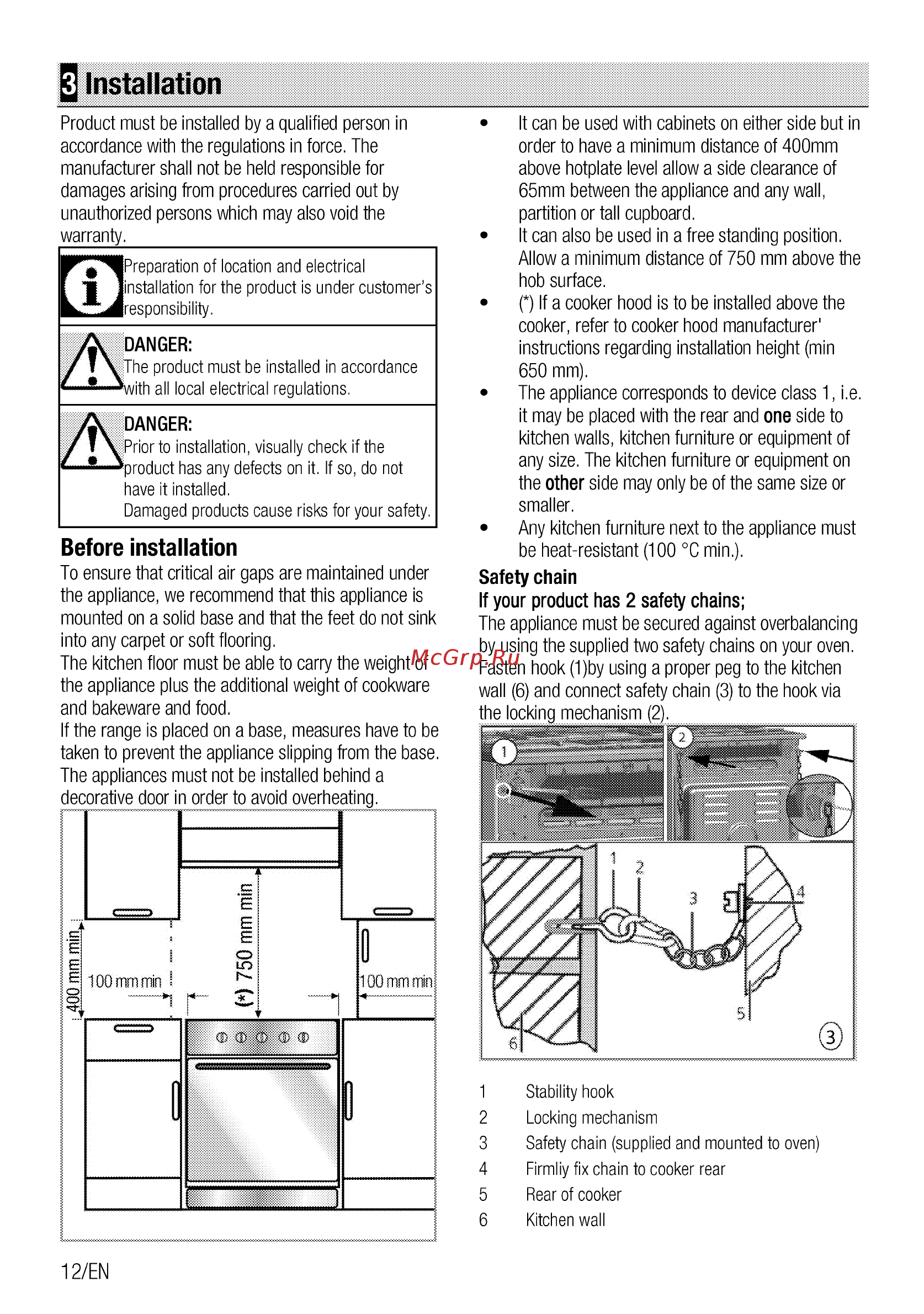 Beko FCS47007A [12/84] Installation