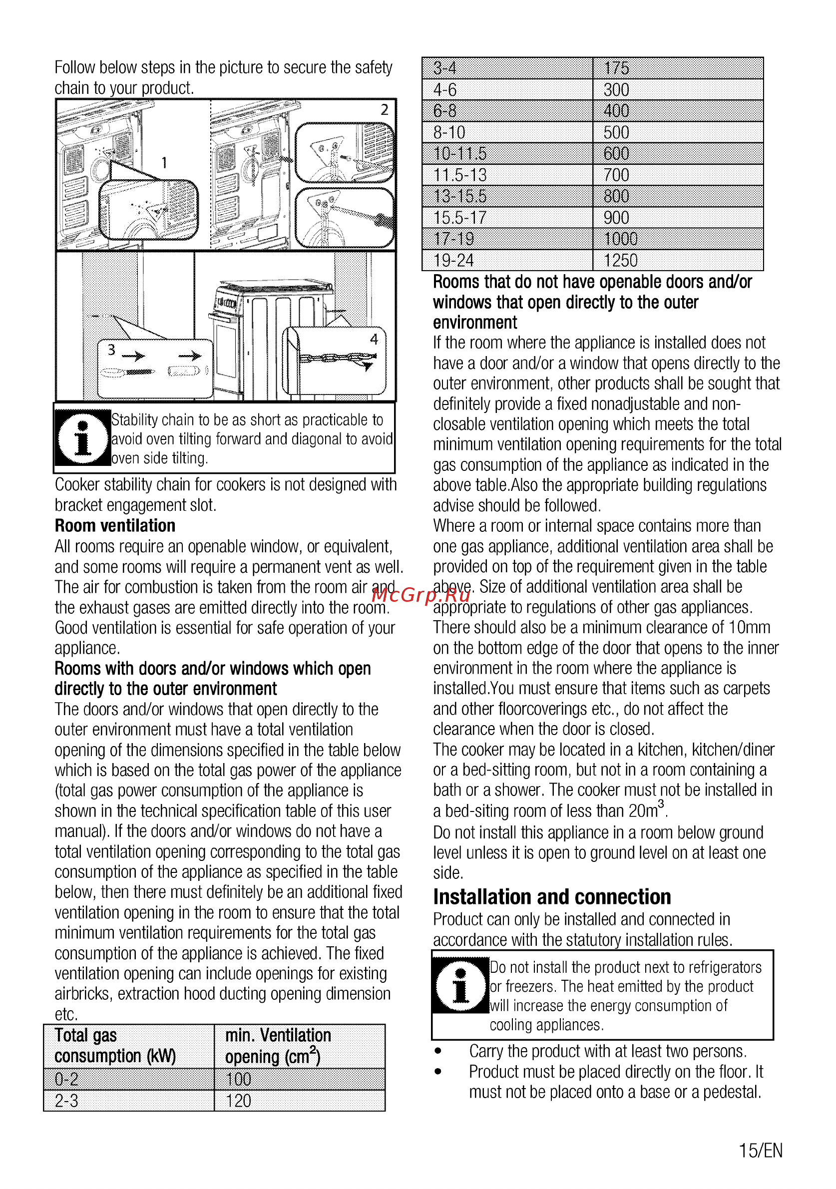 Beko FSE63110DW [15/72] Installation and connection