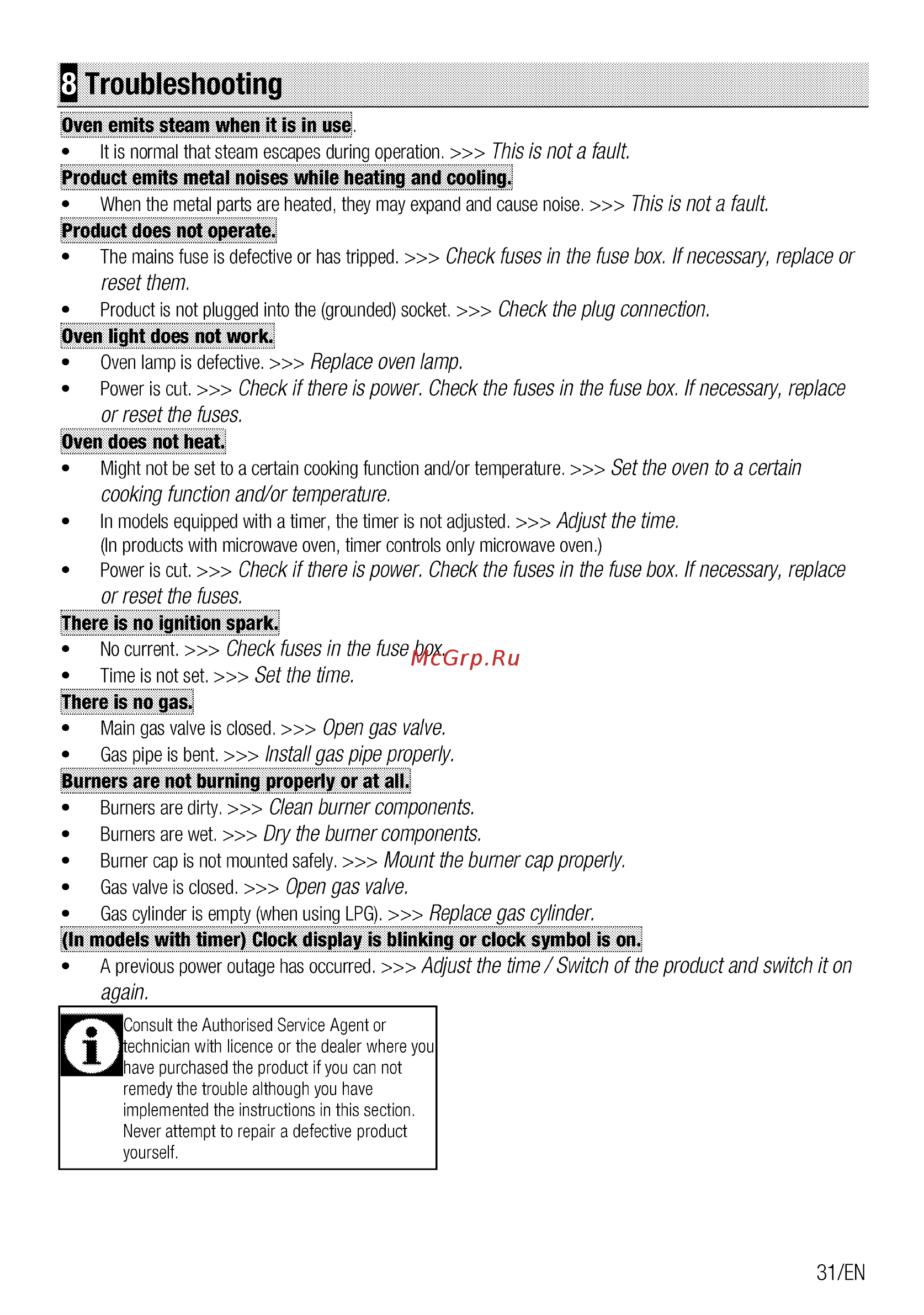 Beko FSE63110DW [31/72] Troubleshooting