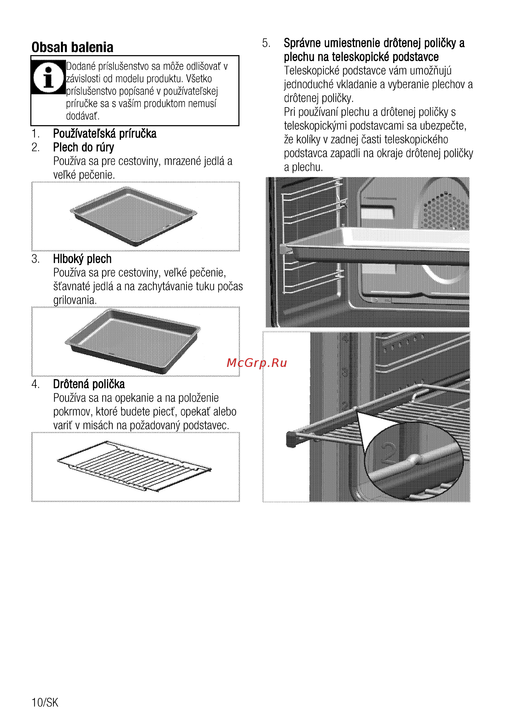 Beko OIM27201C [10/92] Obsah balenia