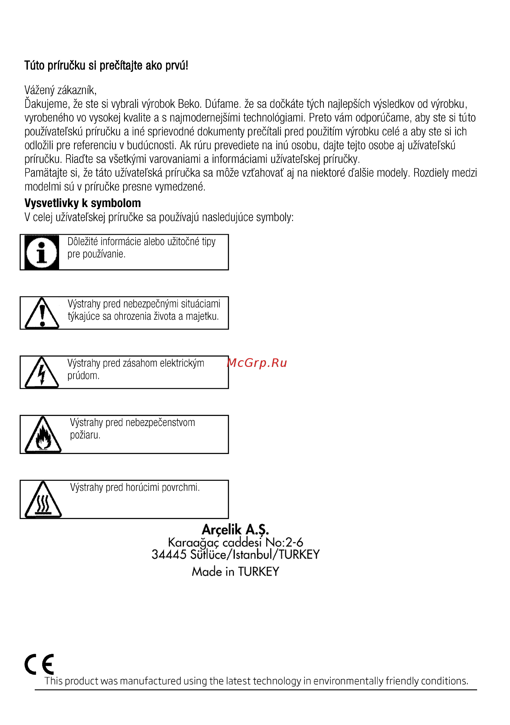 Beko OIM27201C [2/92] Arcelik a