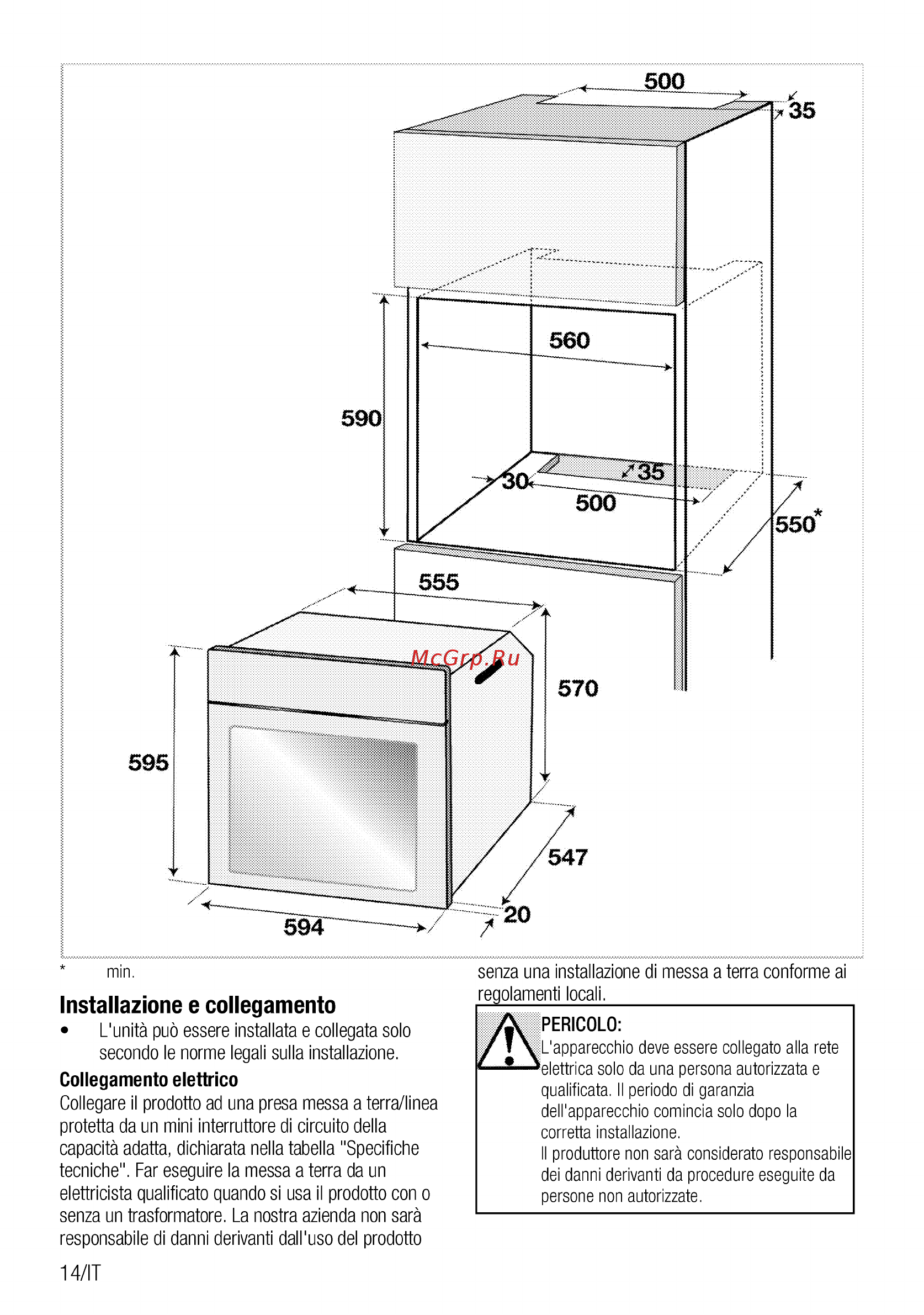 Beko BIE22000X [38/52] Installazione e collegamento