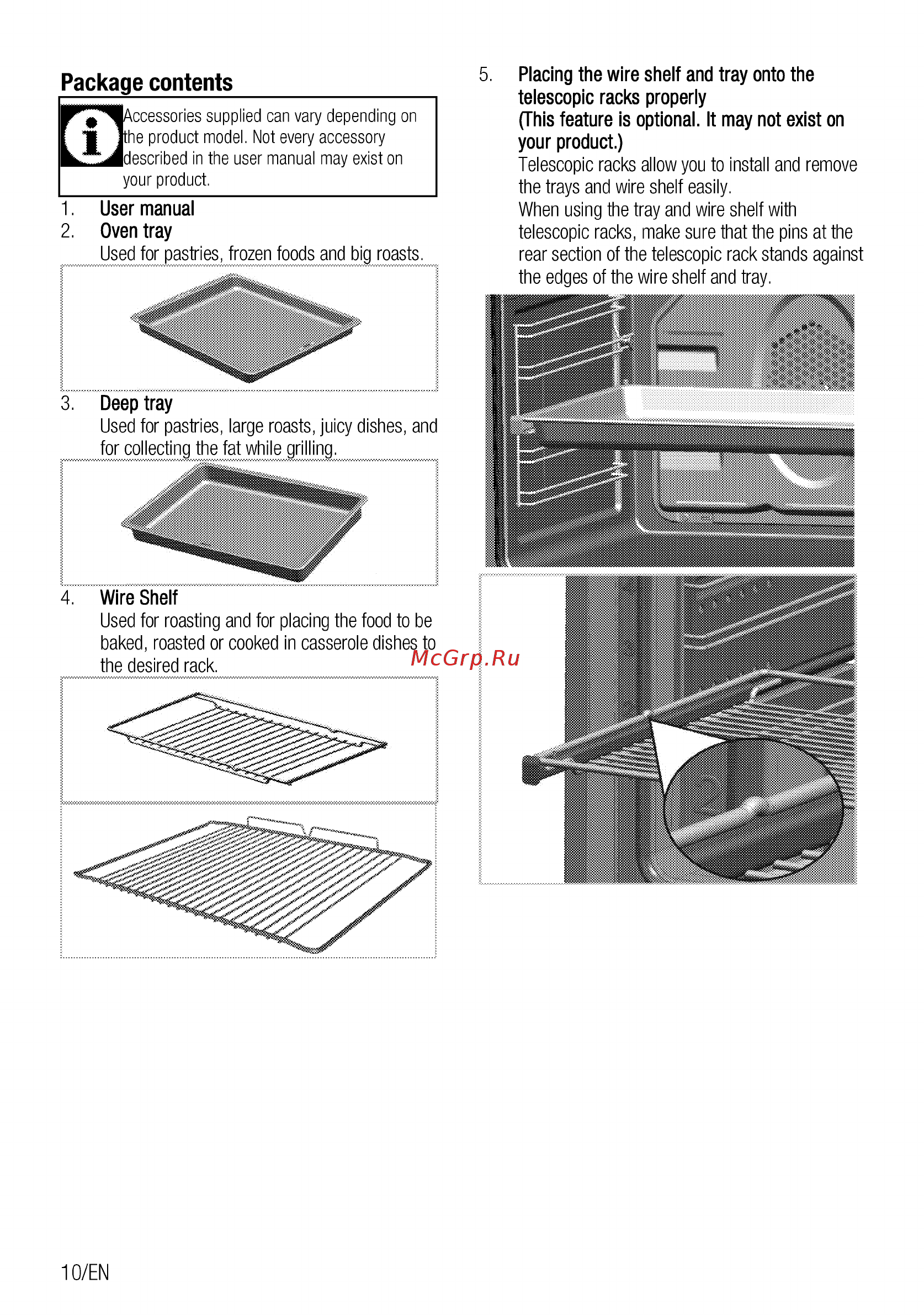 Beko BCM15400XG [10/92] Package contents
