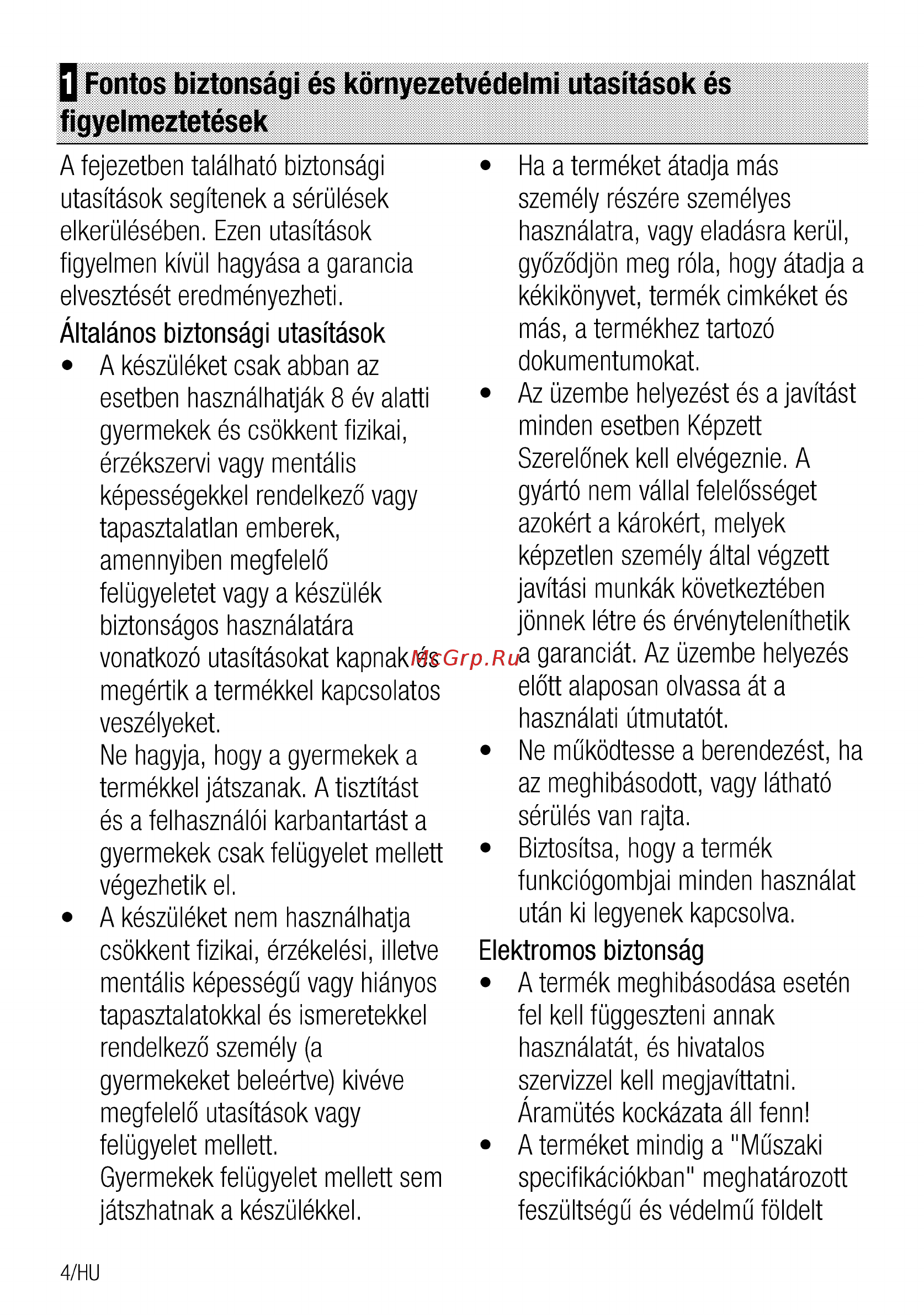 Beko HDMI 32400 DTX [52/72] Q fontos biztonsägi es környezetvedelmi utasitäsok es