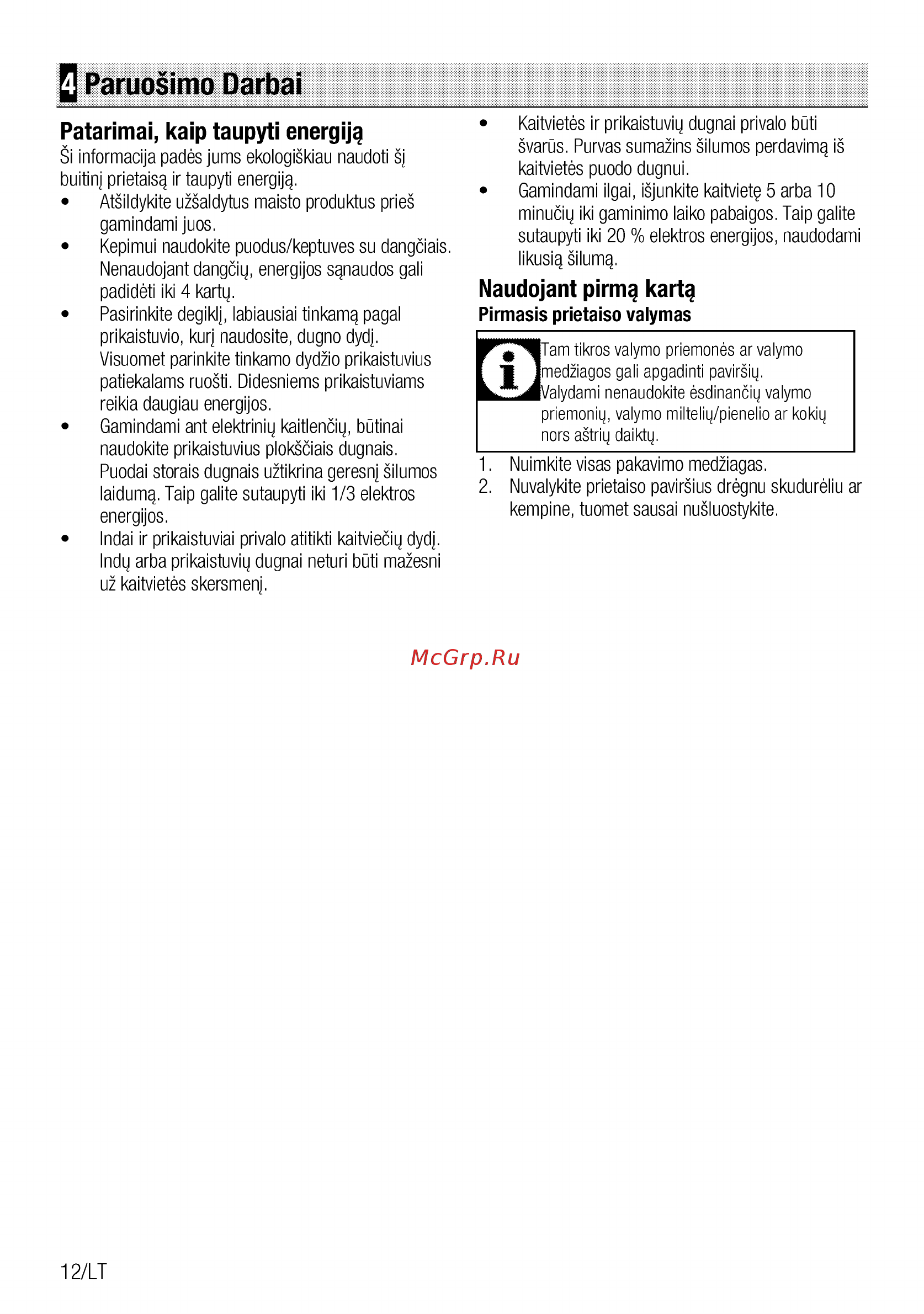 Beko HIZE64101X [30/88] Q paruosimo darbai