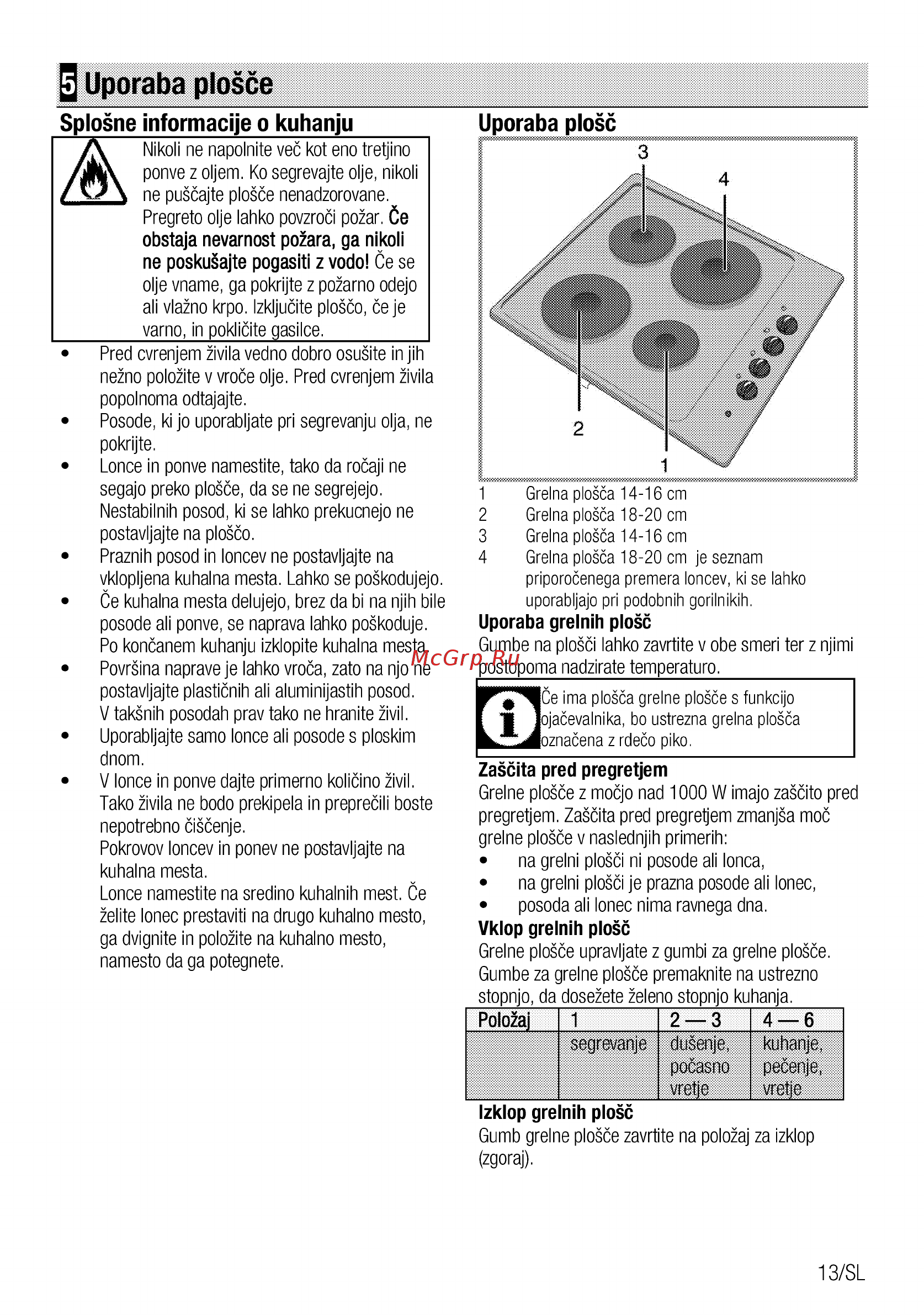 Beko HIZE64101X [83/88] Uporaba plosce