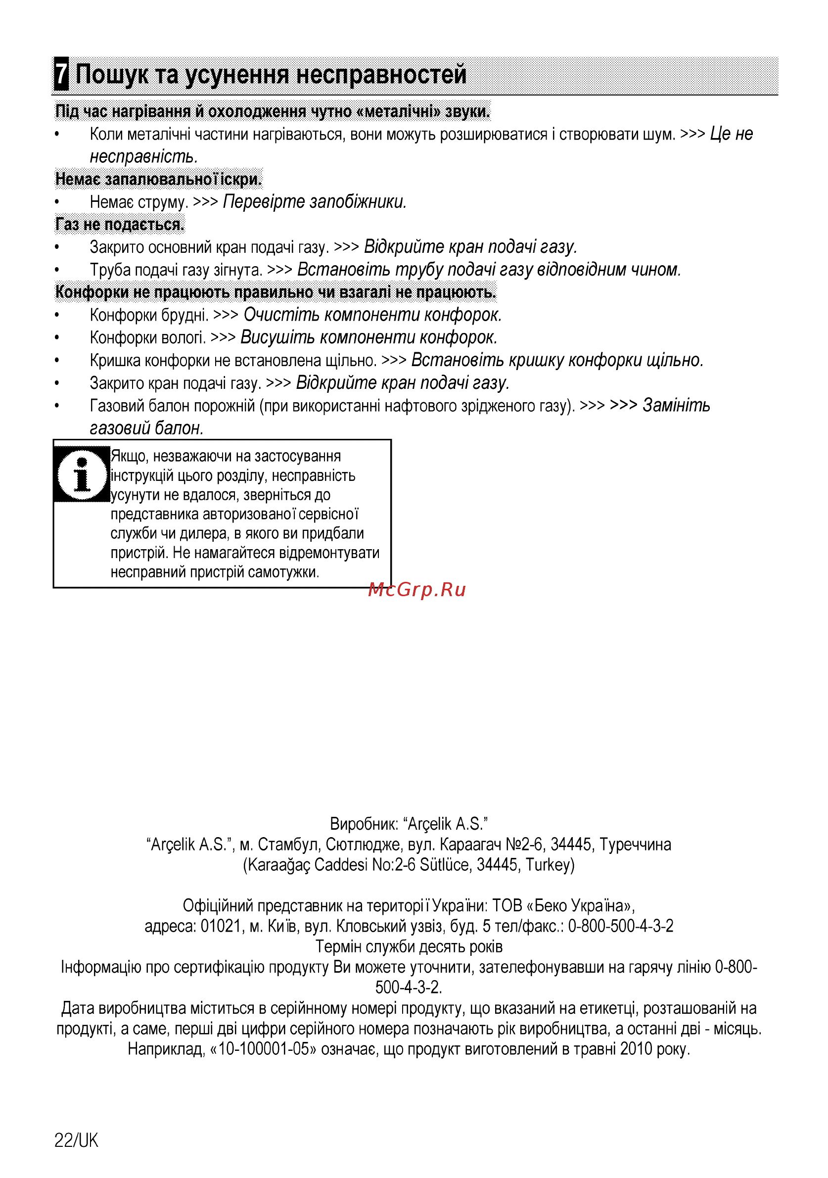 Beko HILW64225SW [42/68] Q пошук та усунення несправностей