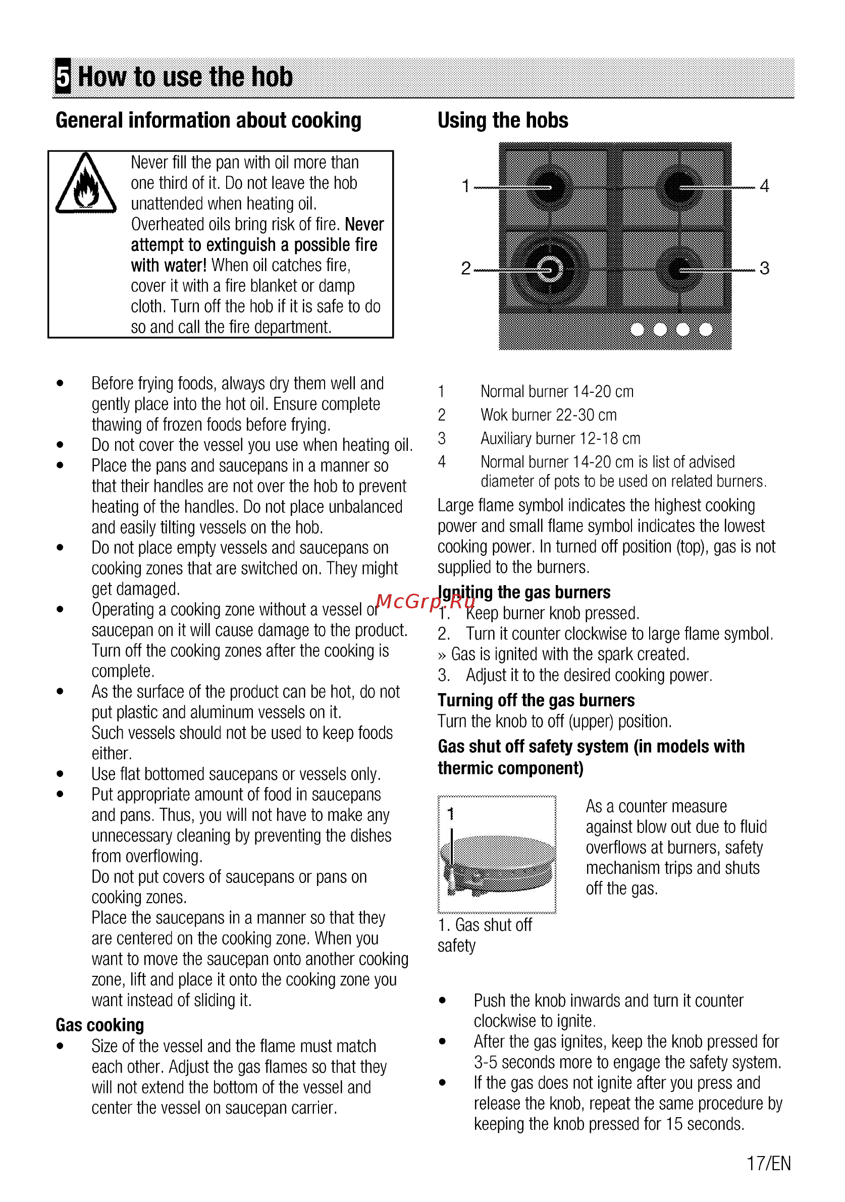 Beko HIAW64225SW [17/68] How to use the hob