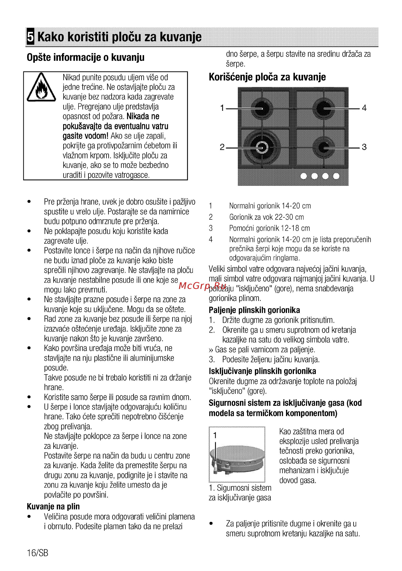 Beko HIAW64225SX [80/84] Kako koristiti plocu za kuvanje