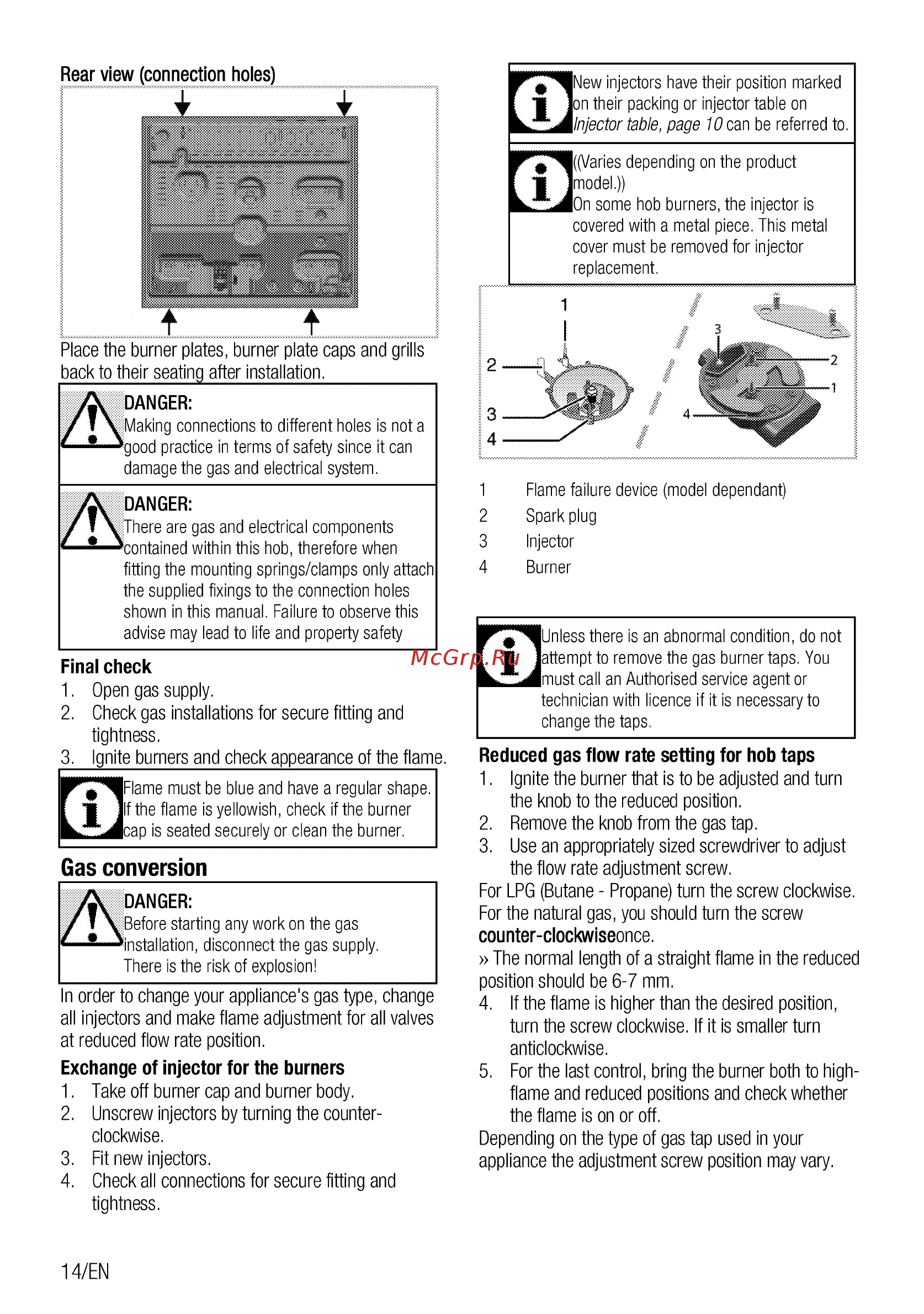 Beko HIAG64223SX [14/44] Gas conversion