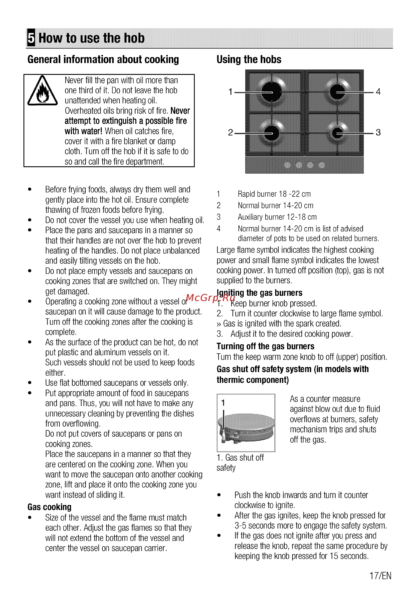 Beko HIAG64223SX [17/44] How to use the hob