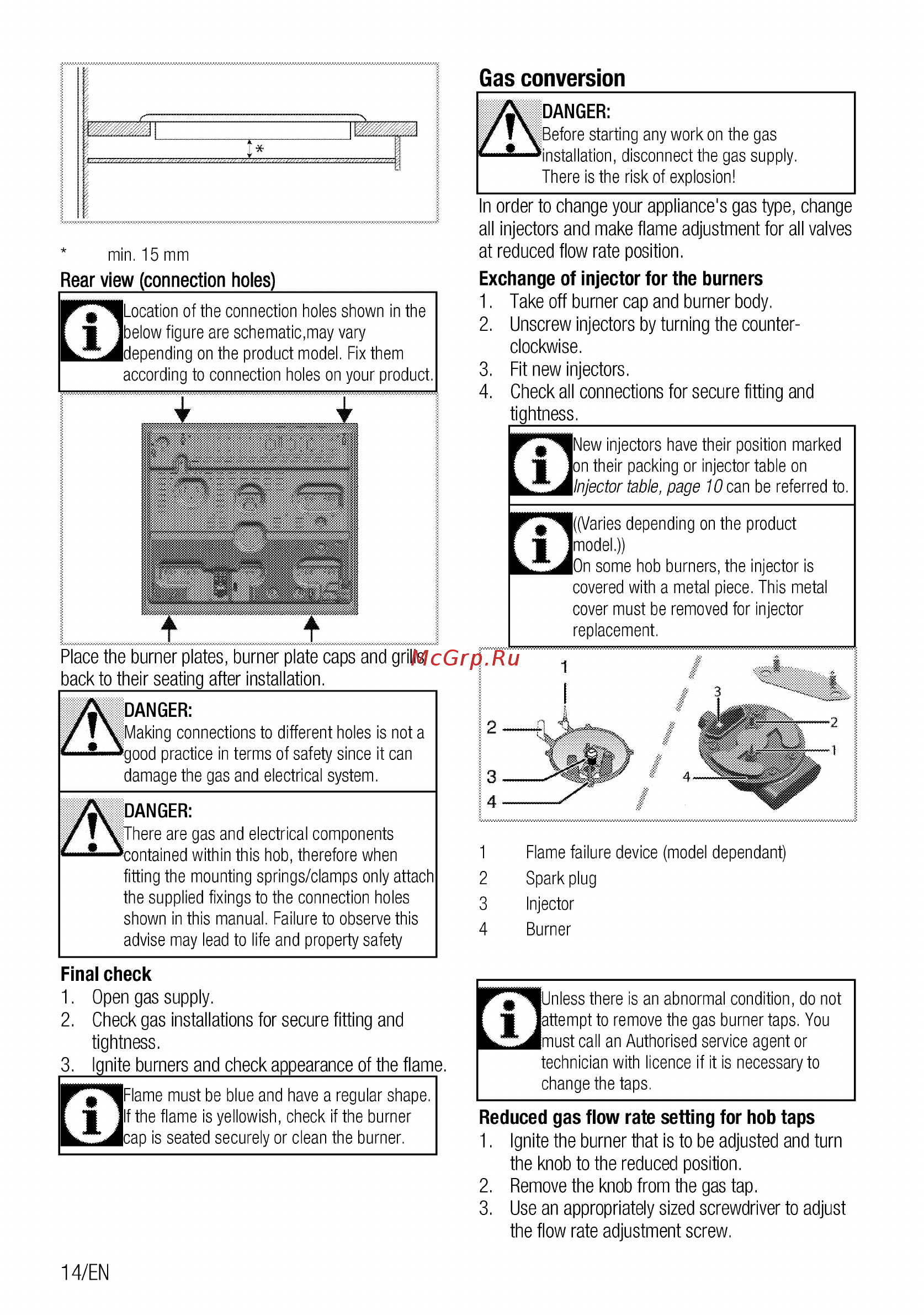 Beko HIAW64223SX [14/88] Gas conversion