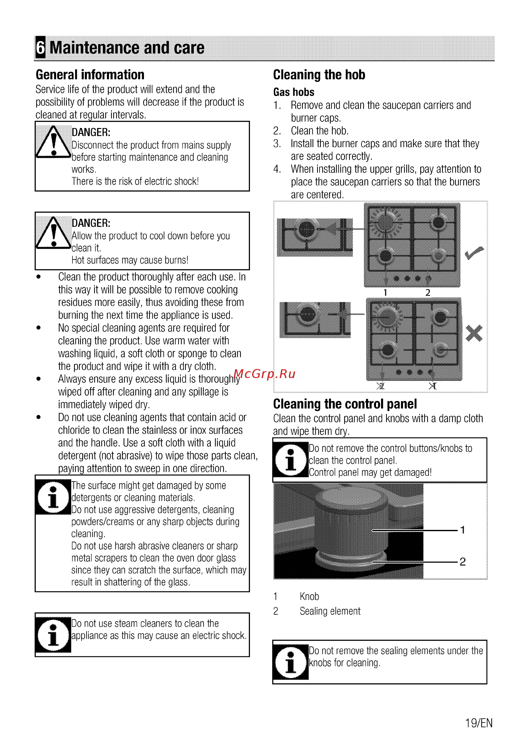 Beko HIAW64225SCR [19/68] Maintenance and care