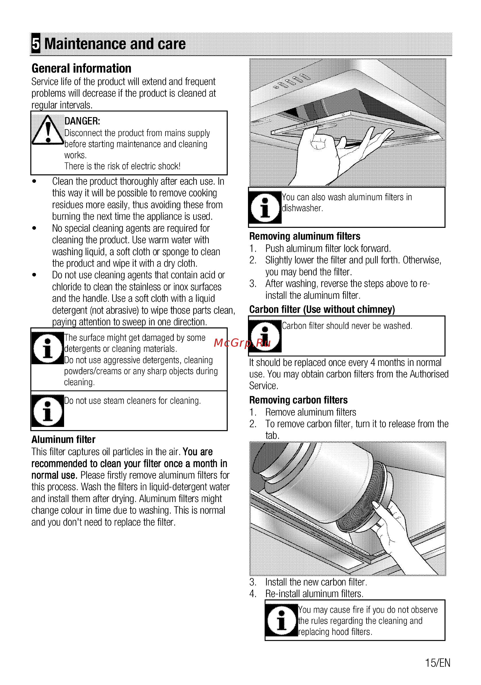 Beko CWB6410AR [15/76] Maintenance and care