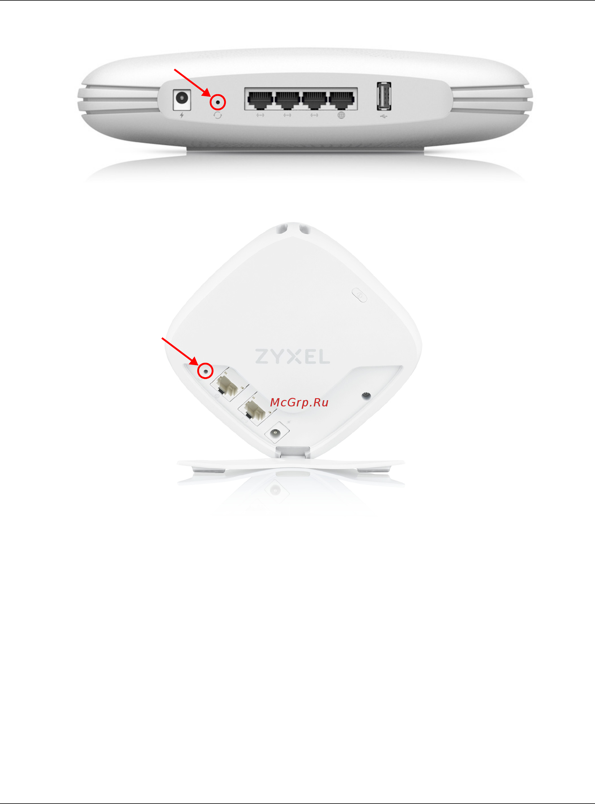 Zyxel Multy U (WSR30) [10/90] Use the rest button