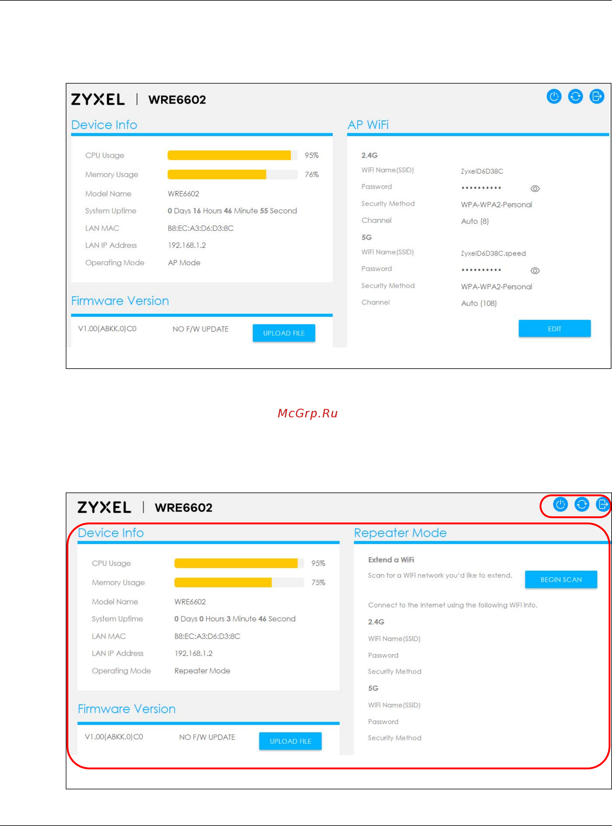 Zyxel WRE6602 [17/53] Navigating the web configurator